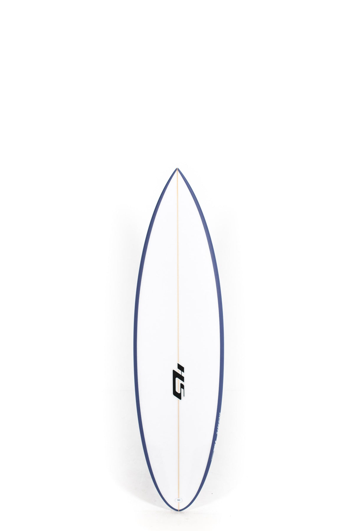 White and blue HaydenShapes Darknoiz size 6'1" on a white background by Pukas Surf Shop