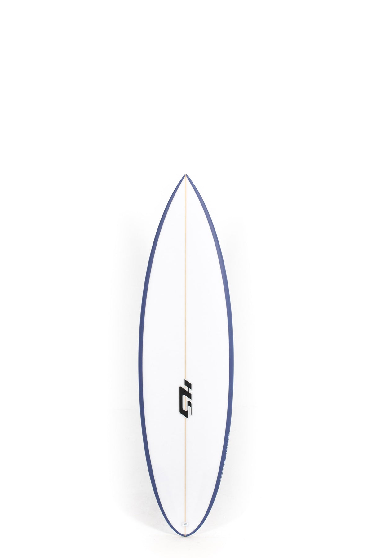 White and blue Haydenshapes DarkNoiz 6'1" on a white background by Pukas Surf shop
