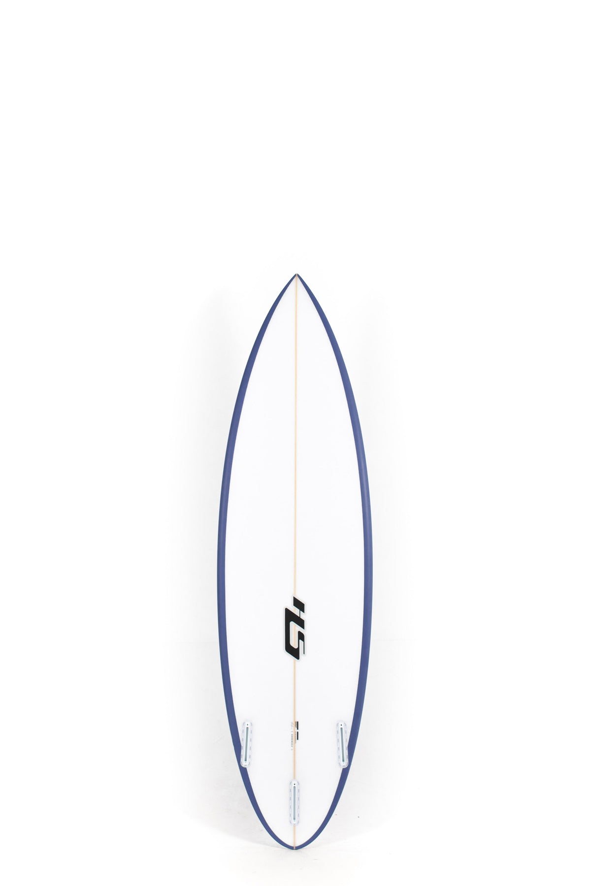 White and blue Haydenshapes DarkNoiz 6'1" on a white background by Pukas Surf shop - 2