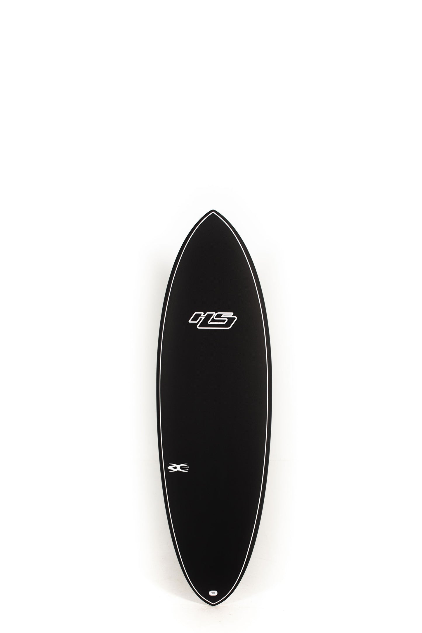Black Haydenshapes Hypto Krypto size 5'9" on a white background by Pukas Surf Shop