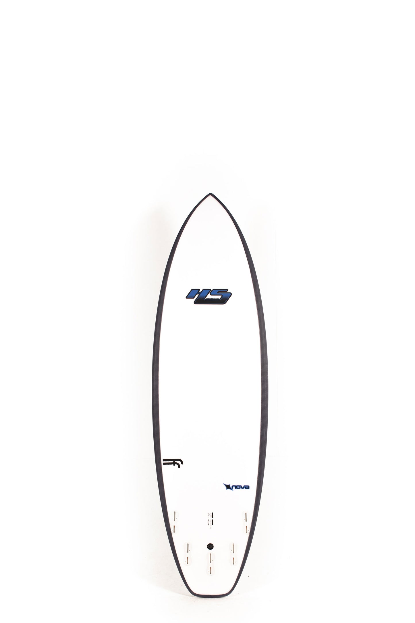 White Haydenshapes Surfboard Nova size 6'2" on a white background by pukas surf shop - 2