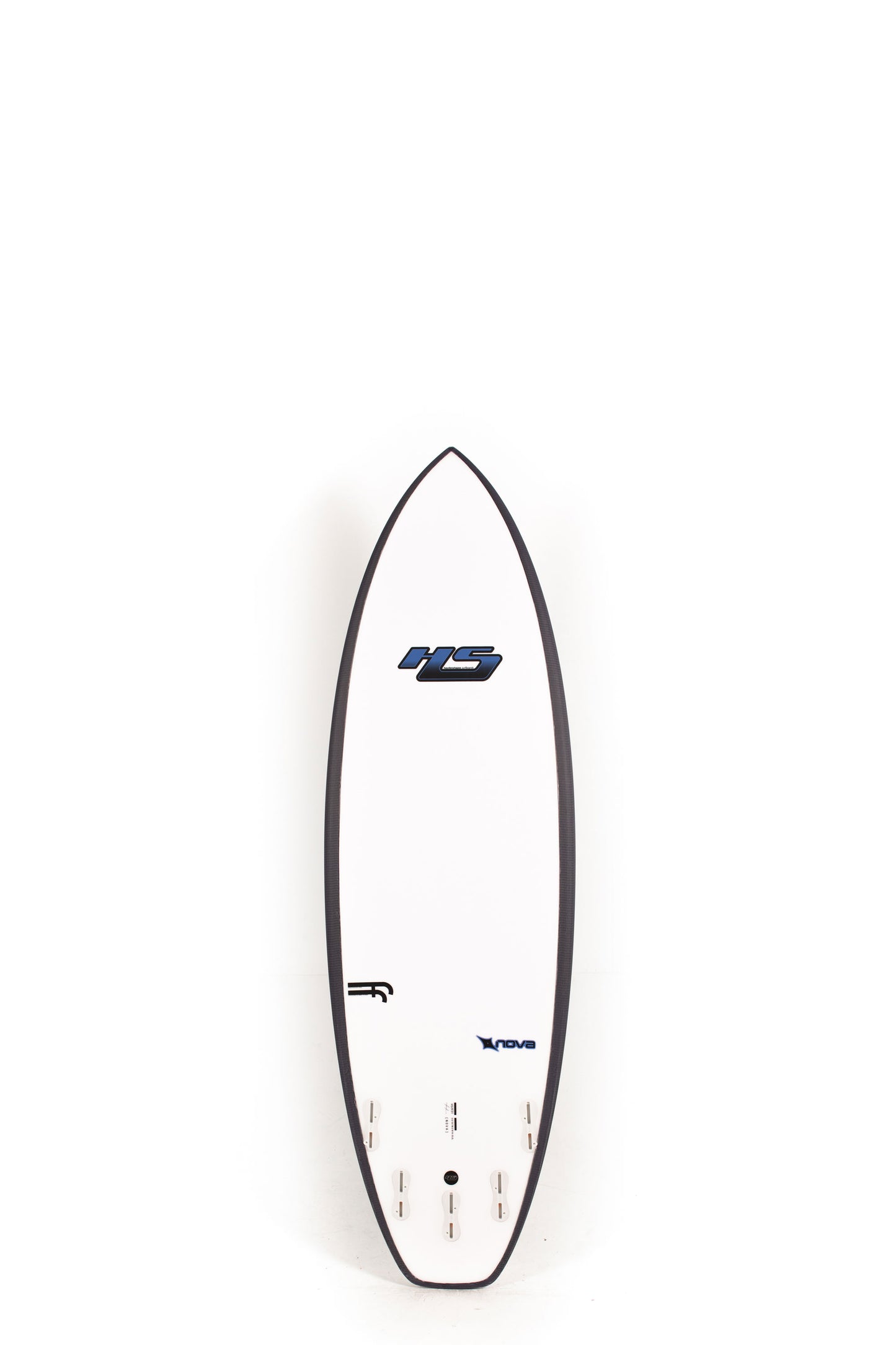 White Haydenshapes Nova surfboard size 5'9" on a white background by Pukas Surf Shop - 2