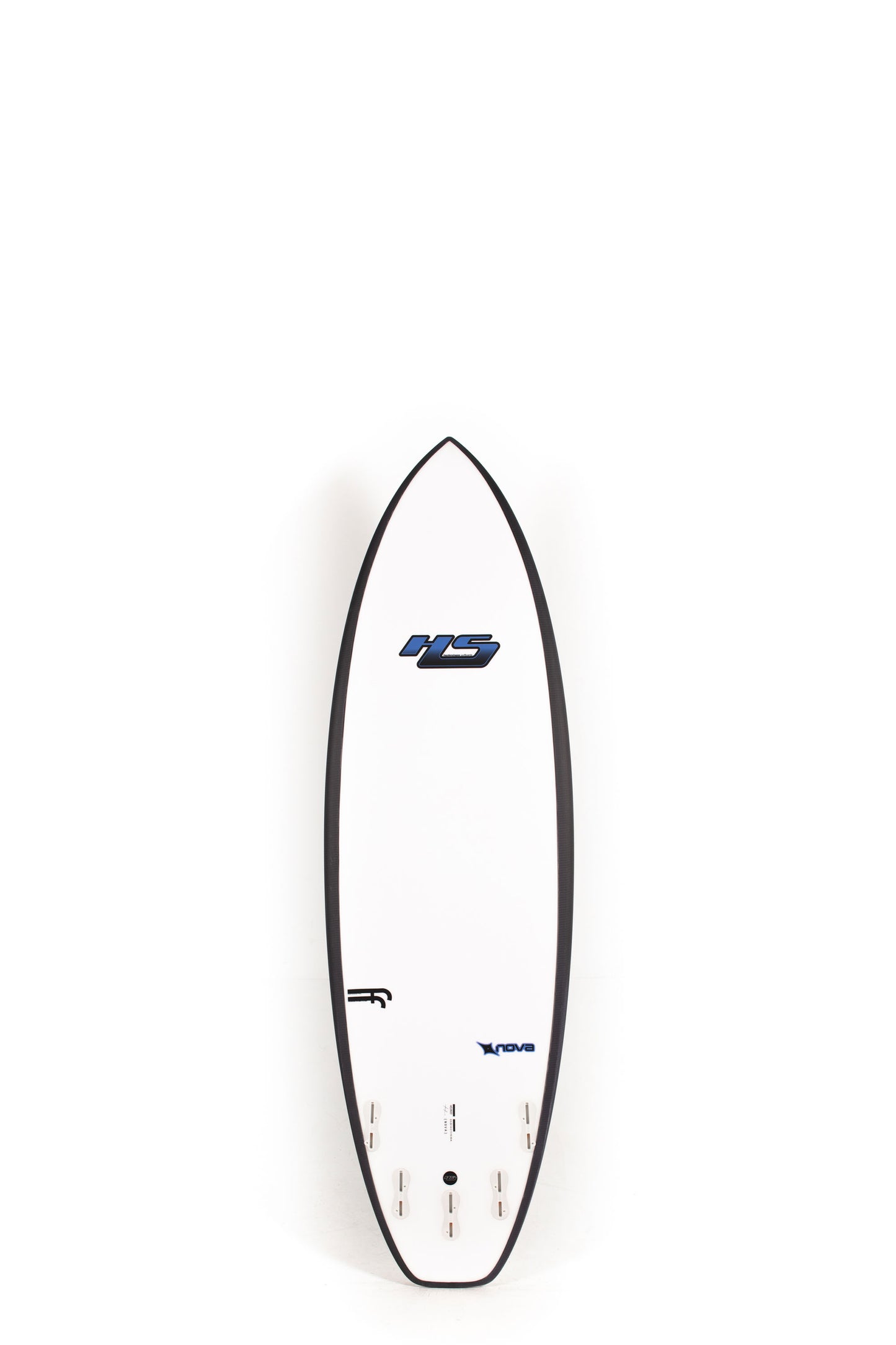 White Haydenshapes Nova surfboard size 6'0" on a white background by Pukas Surf Shop - 2
