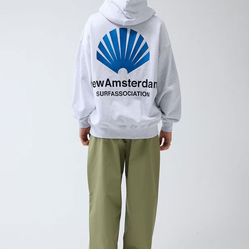 Pukas-Surf-Shop-Hoodie-New-Amsterdam-Logo-Hoodie-Grey-Melange