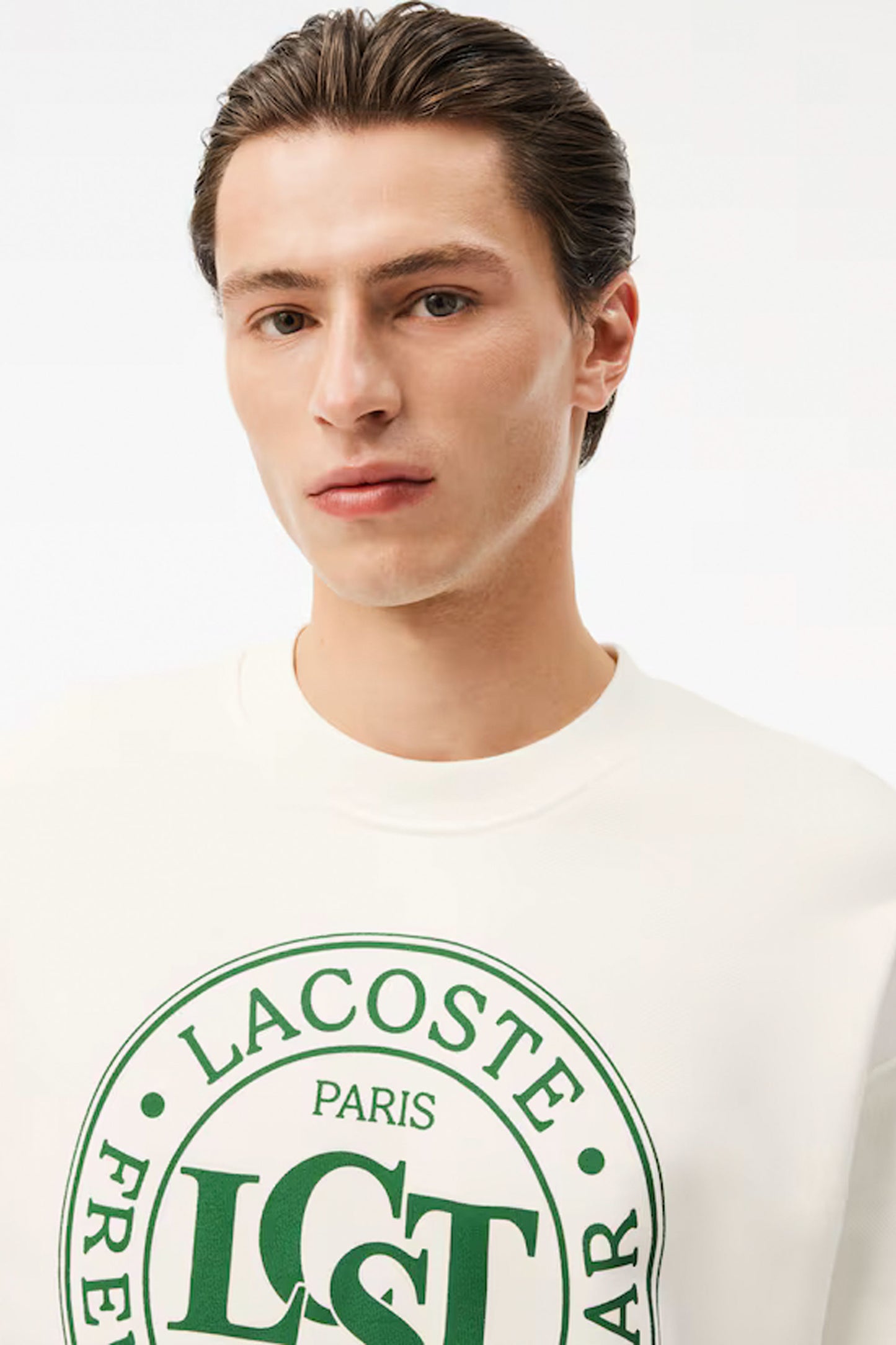 LACOSTE - LOOSE FIT PRINTED COTTON FLEECE