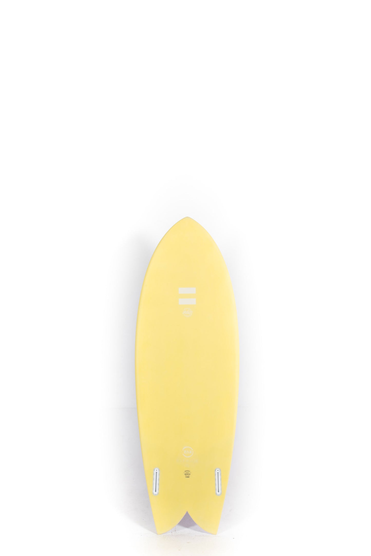 Purple and yellow indio surfboard Dab size 5'5" on a white background by Pukas Surf Shop - 2