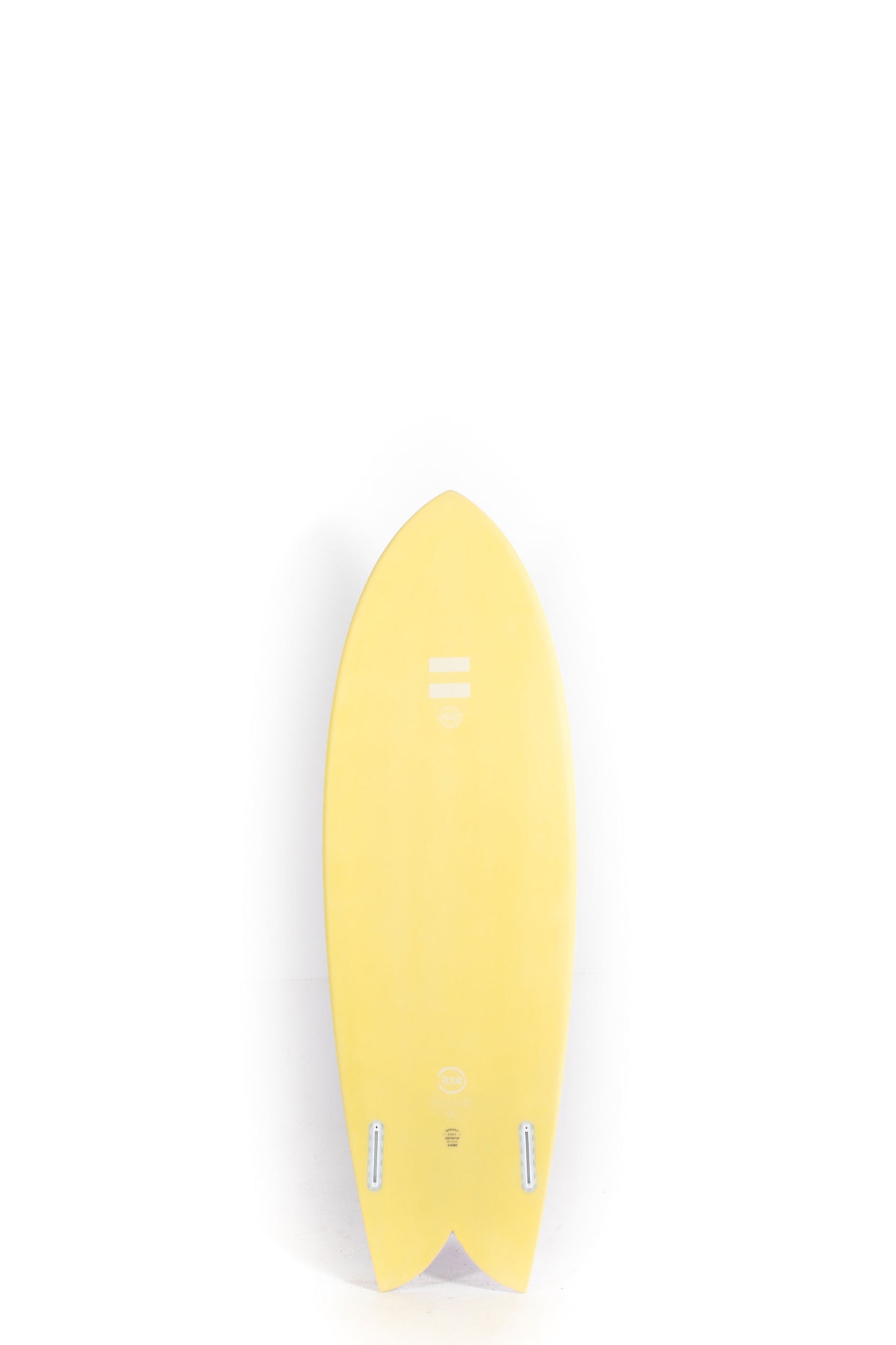 Purple and yellow Indio Surfboard Dab size 5'7" on a white background at Pukas Surf Shop - 2