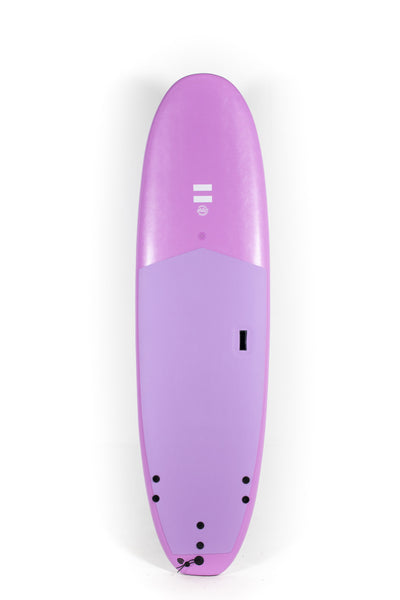 Purple Indio Surfboard Easy size 8'0" on a white background by Pukas Surf Shop