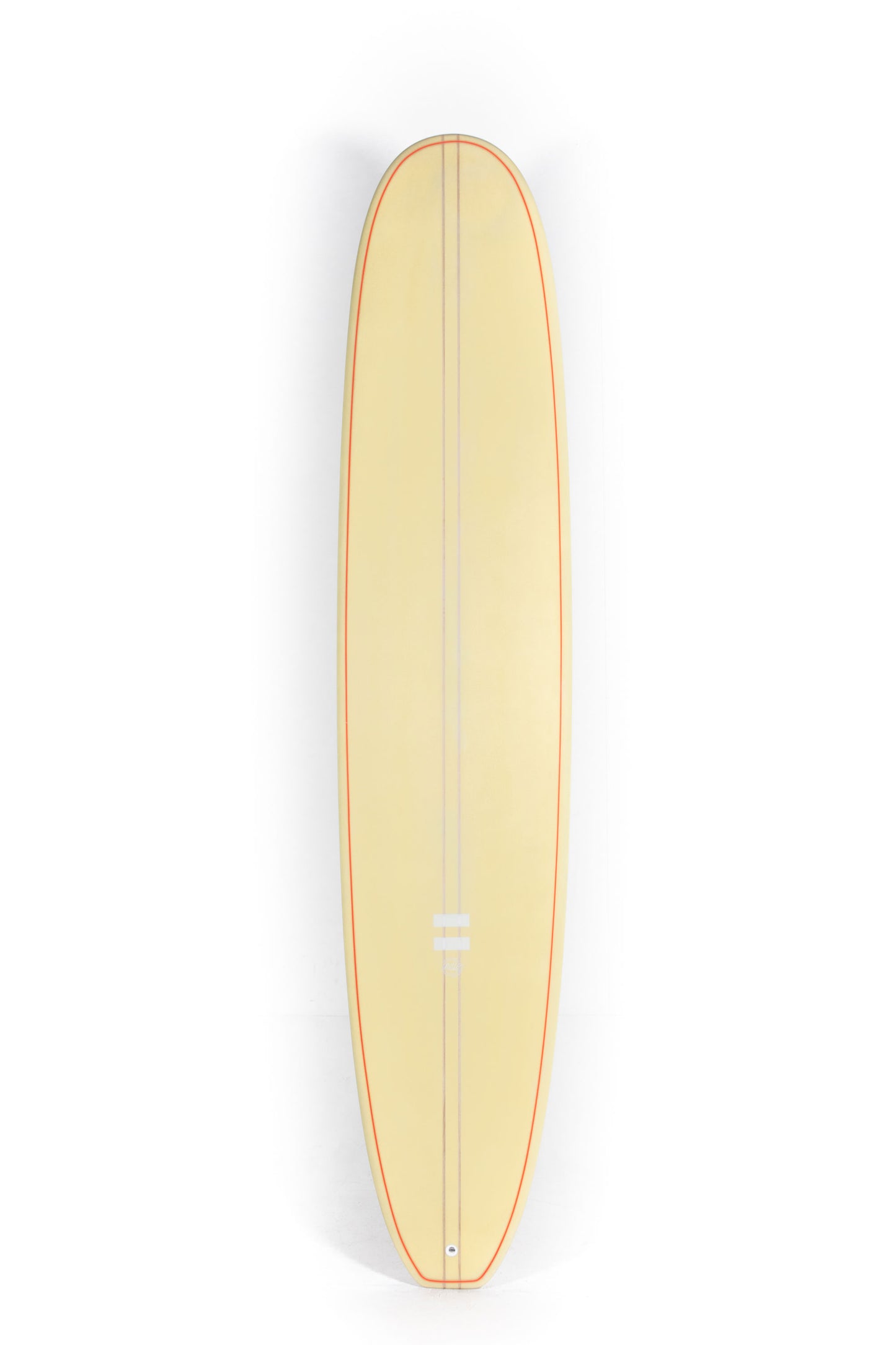 Yellow Indio Log Machine Longboard Surfboard on a white background by Pukas Surf Shop