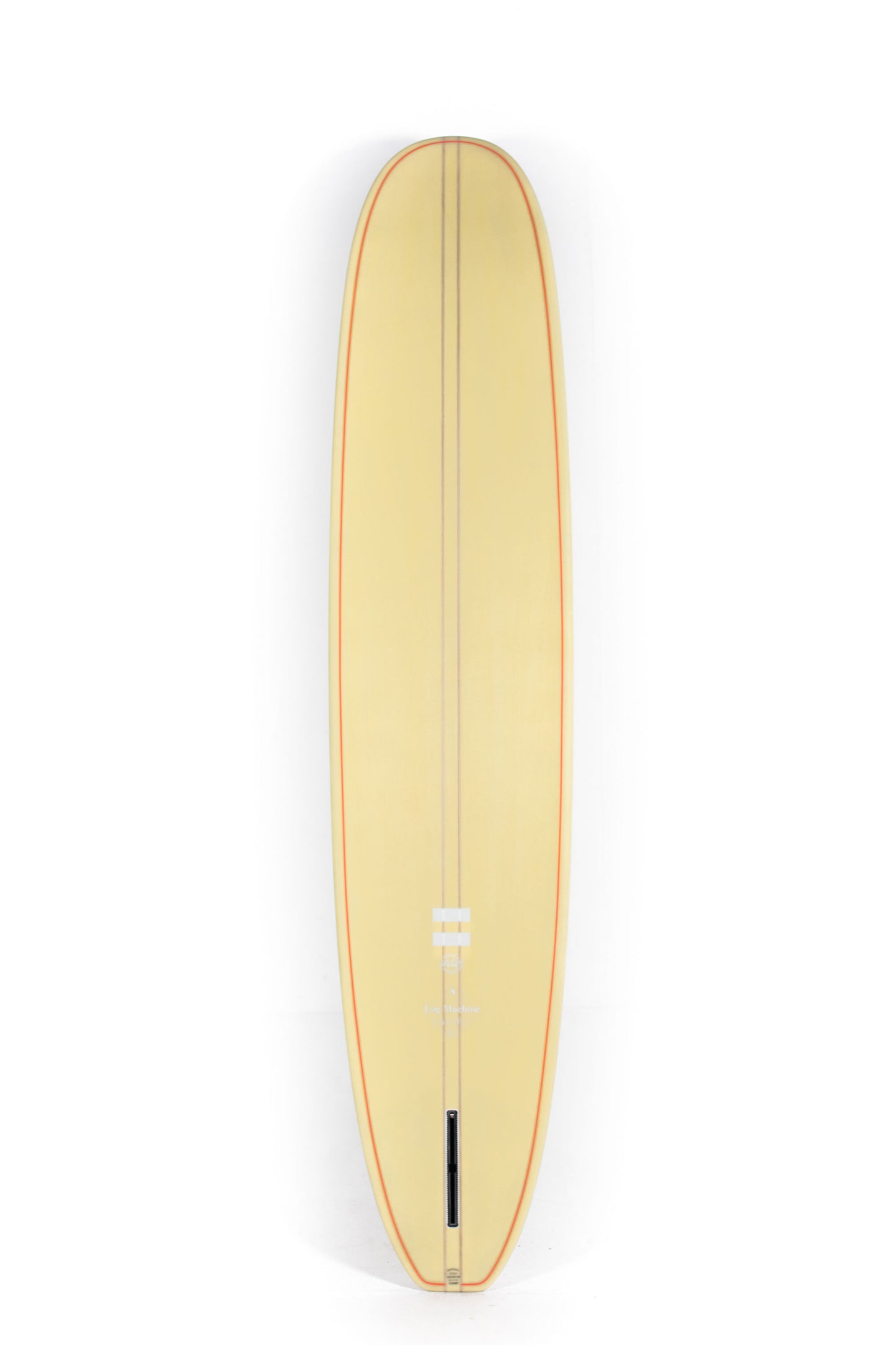 Yellow Indio Log Machine Longboard Surfboard on a white background by Pukas Surf Shop - 2