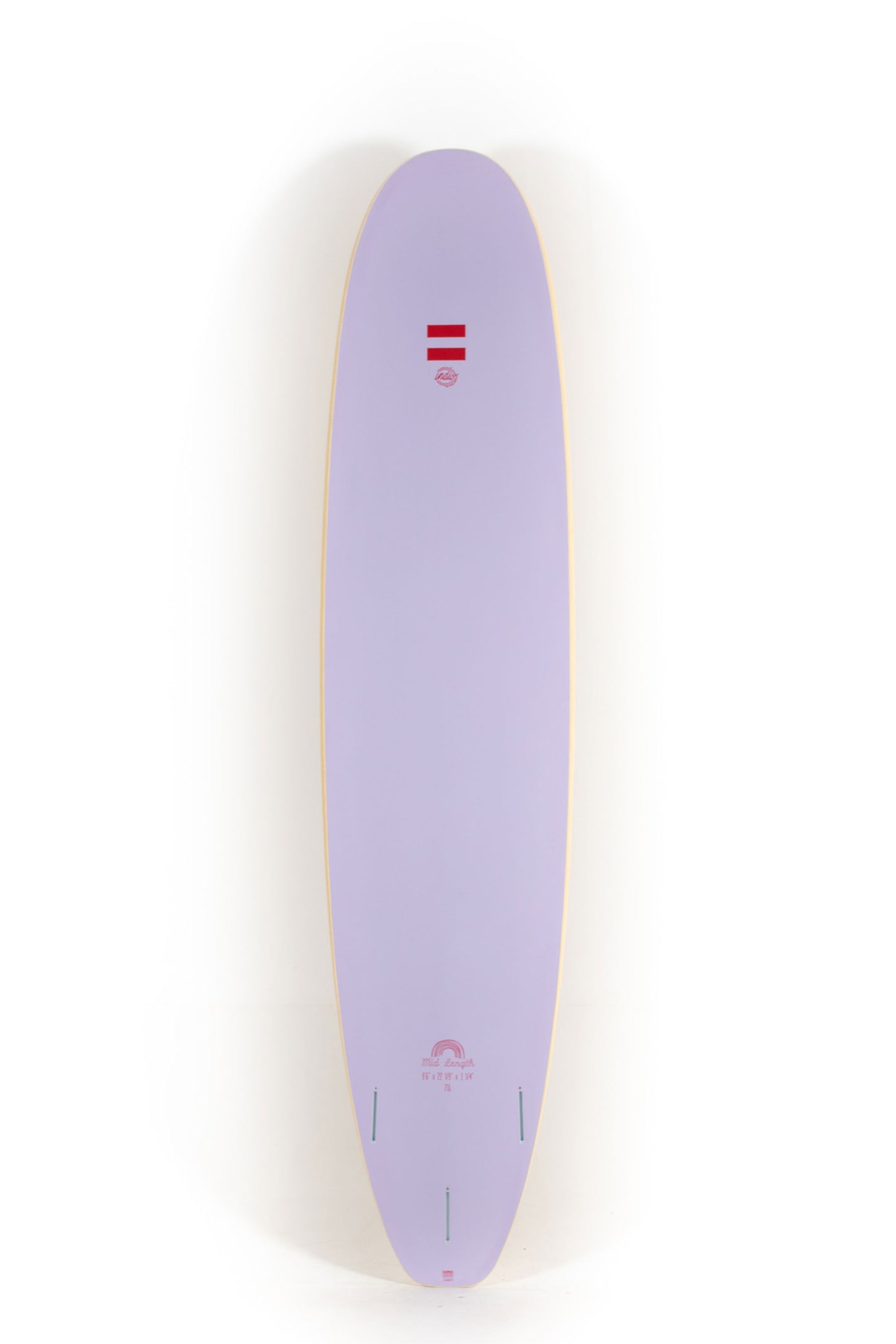 Yellow Softboard by Indio Surfboards Mid Length size 8'6" at Pukas Surf Shop -2