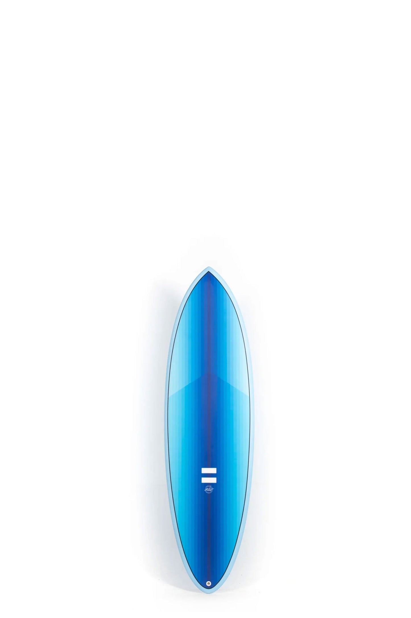Blue striped Indio Surfboard Racer size 5'2" at Pukas Surf Shop
