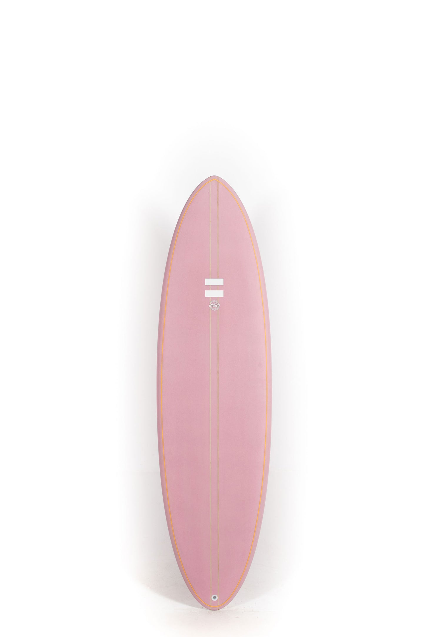 Pink Indio Surfboard The Egg size 6'8" on a white background by Pukas Surf Shop