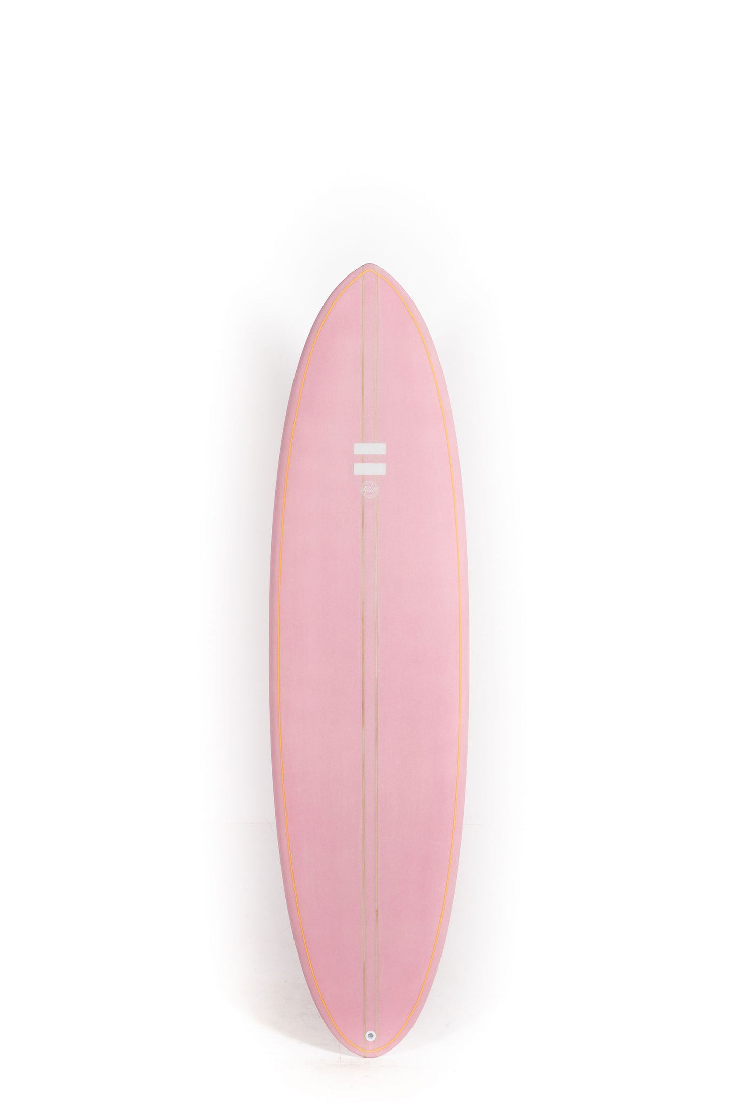 Pink Indio The Egg surfboard on a white background by Pukas Surf Shop