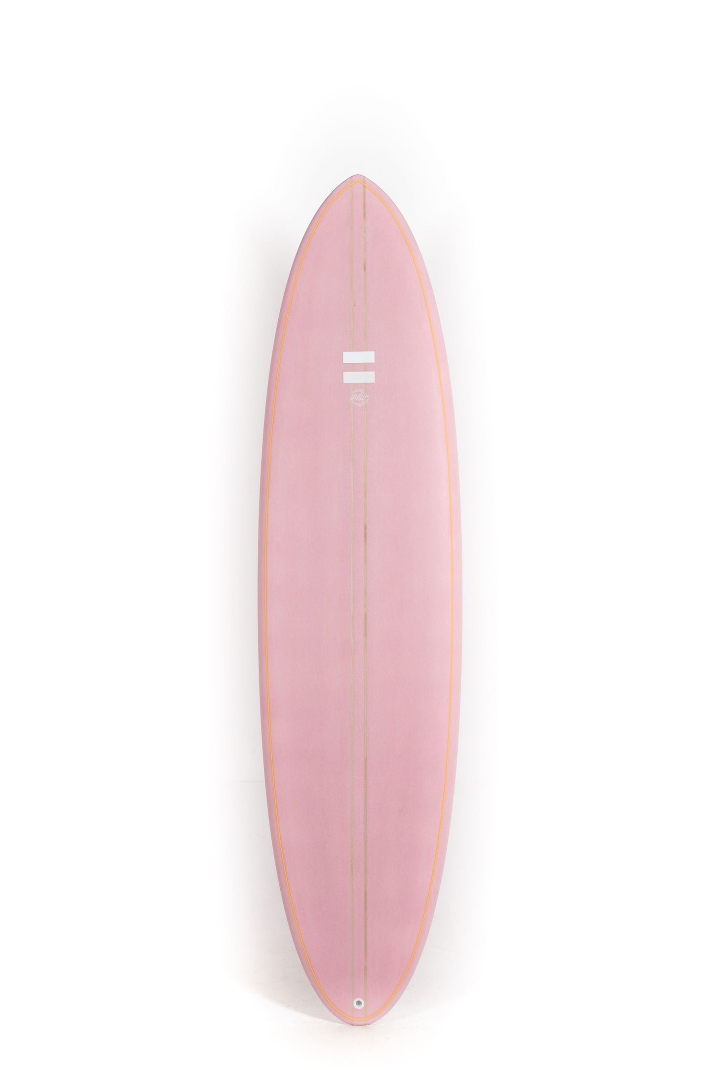 Pink Indio The Egg Surfboard size 7'6" on a white background by Pukas Surf Shop