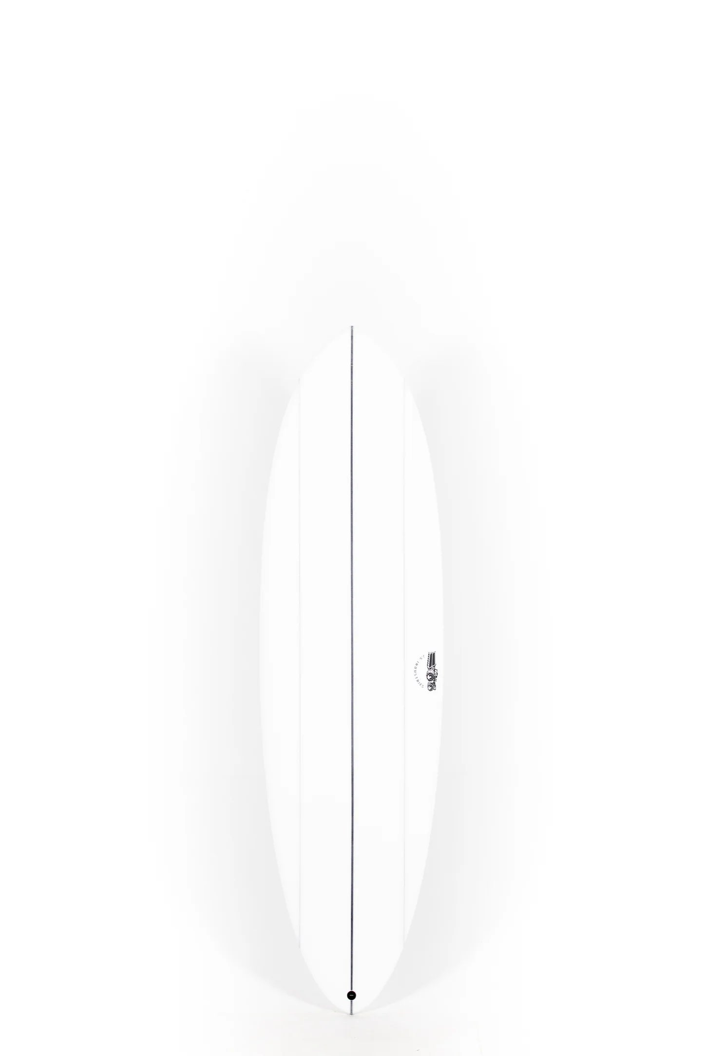 White JS Surfboard Big Baron size 6'2" on a white background by Pukas Surf Shop