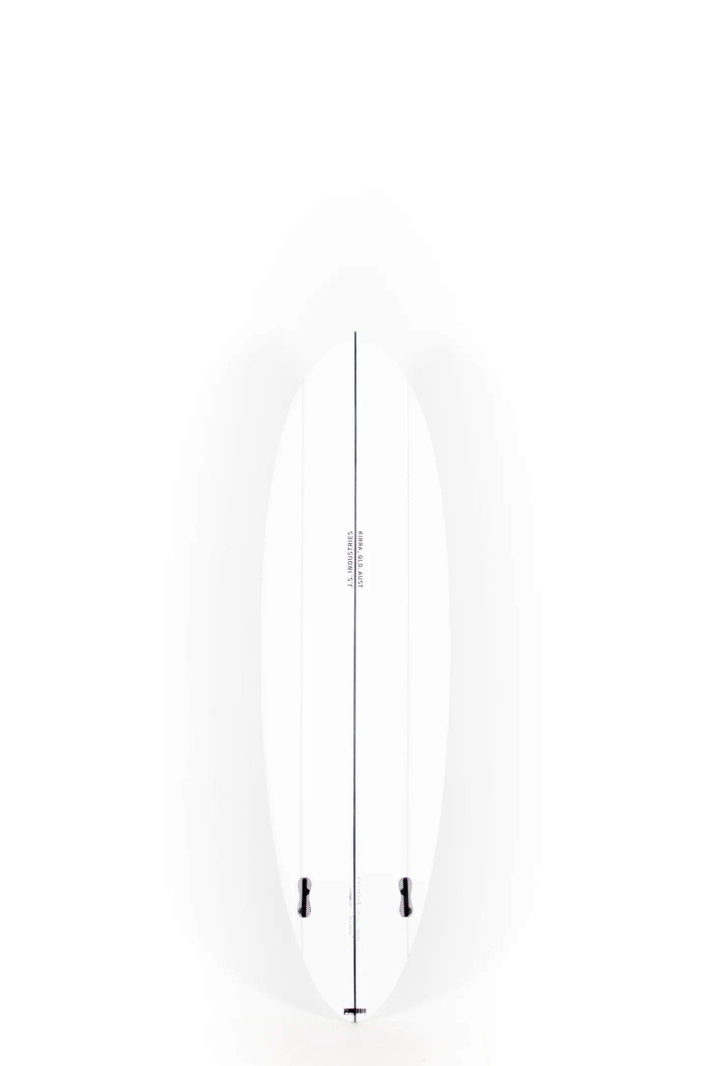 White JS Surfboard Big Baron size 6'2" on a white background by Pukas Surf Shop - 2