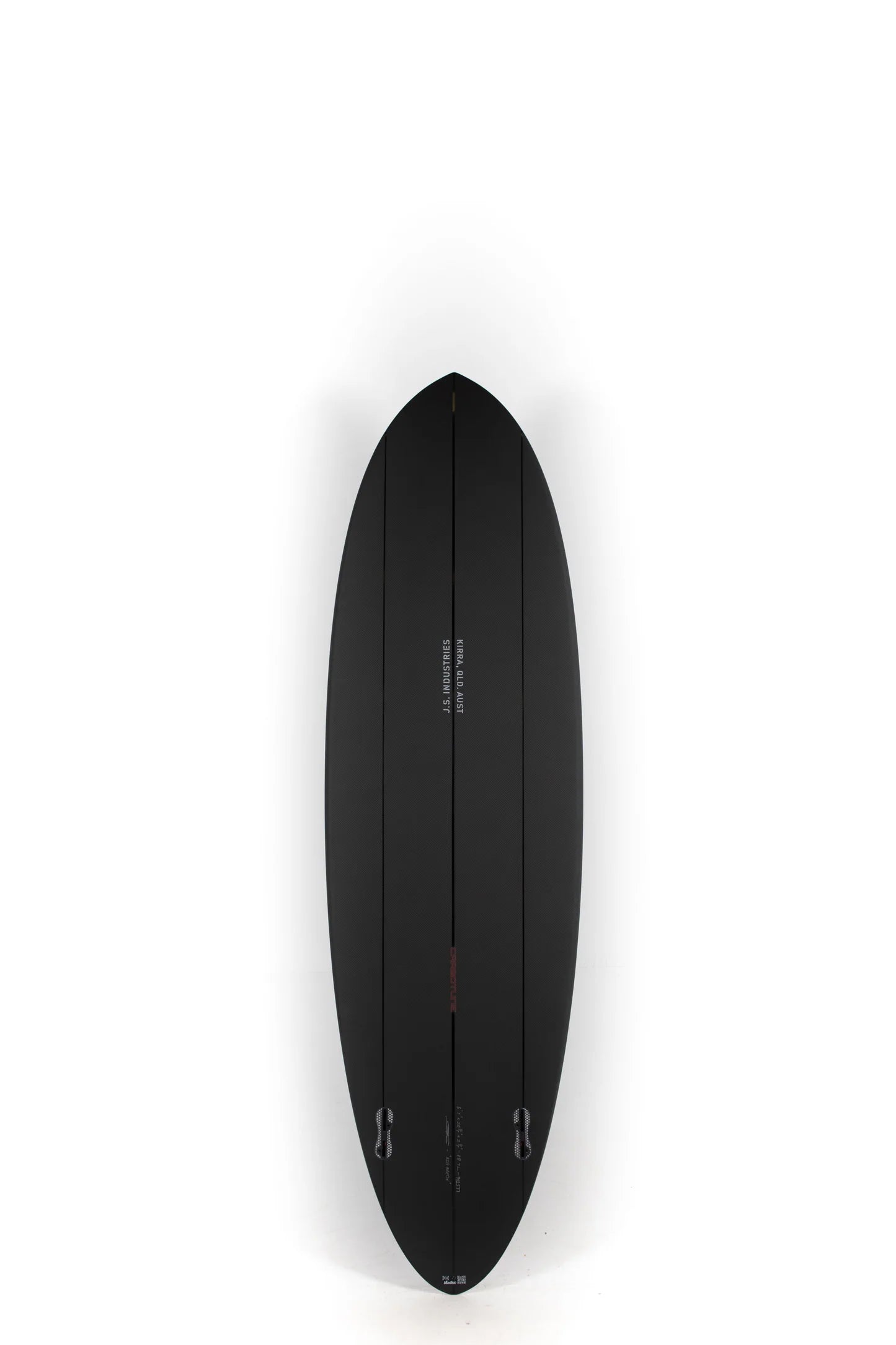 Black JS Surfboard Big Baron size 6'4" on a white background by Pukas Surf Shop - 2