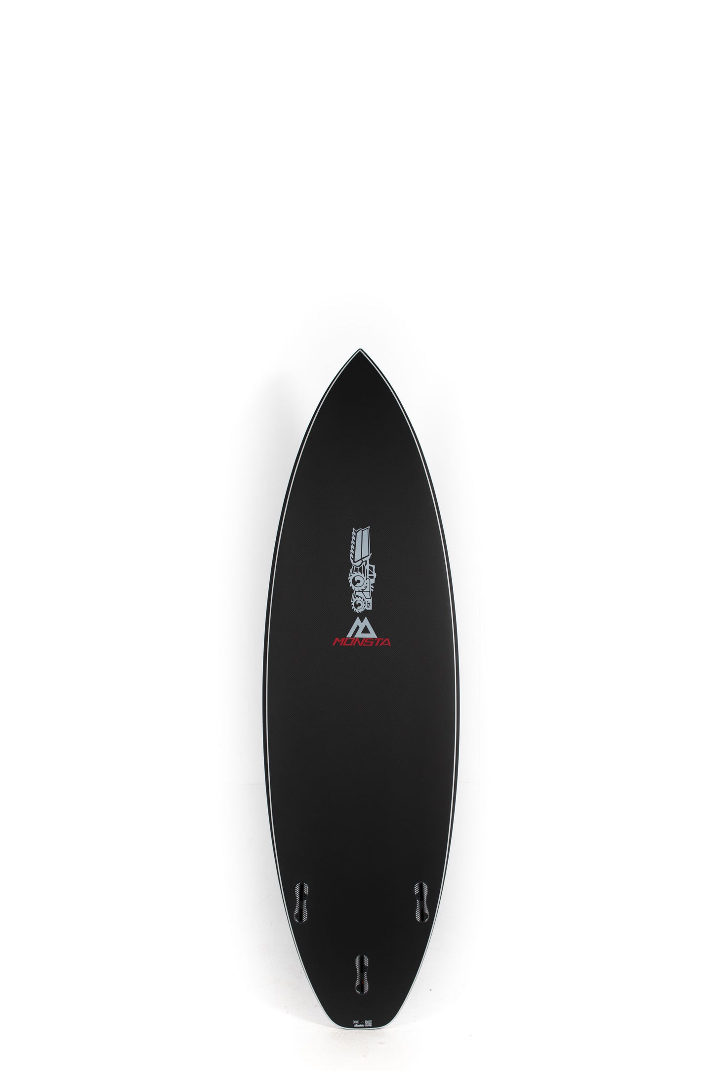 Black JS Surfboard Monsta Easy Rider size 6'0" on a white background by Pukas Surf Shop - 2