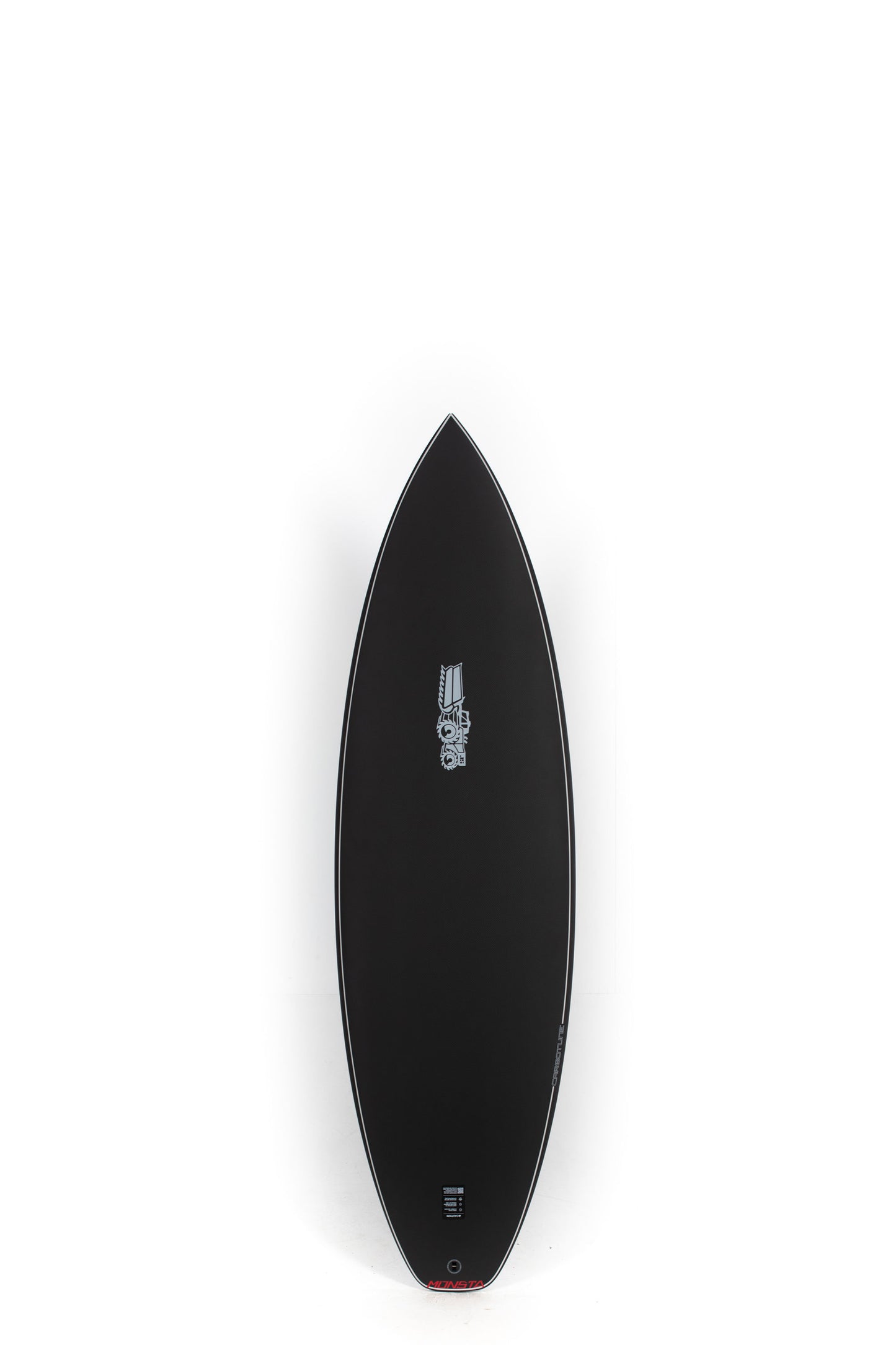 Black JS Surfboard Monsta Easy Rider size 6'2" on a white background by Pukas Surf Shop
