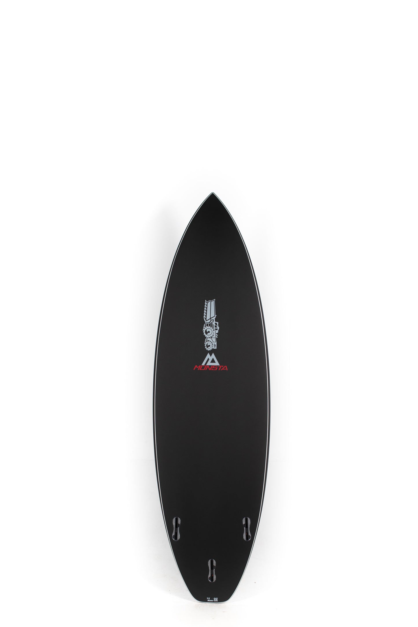 Black JS Surfboard Monsta Easy Rider size 6'2" on a white background by Pukas Surf Shop - 2