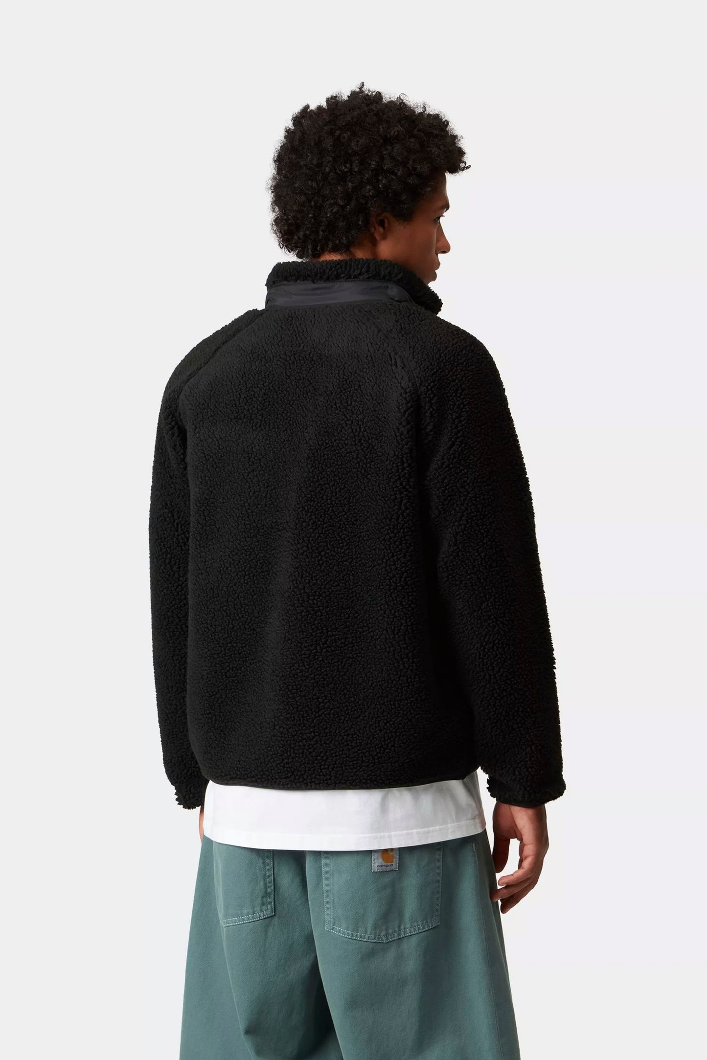 Pukas Surf Shop Carhartt WIP Prentis Liner Black black fleece jacket zip pocket