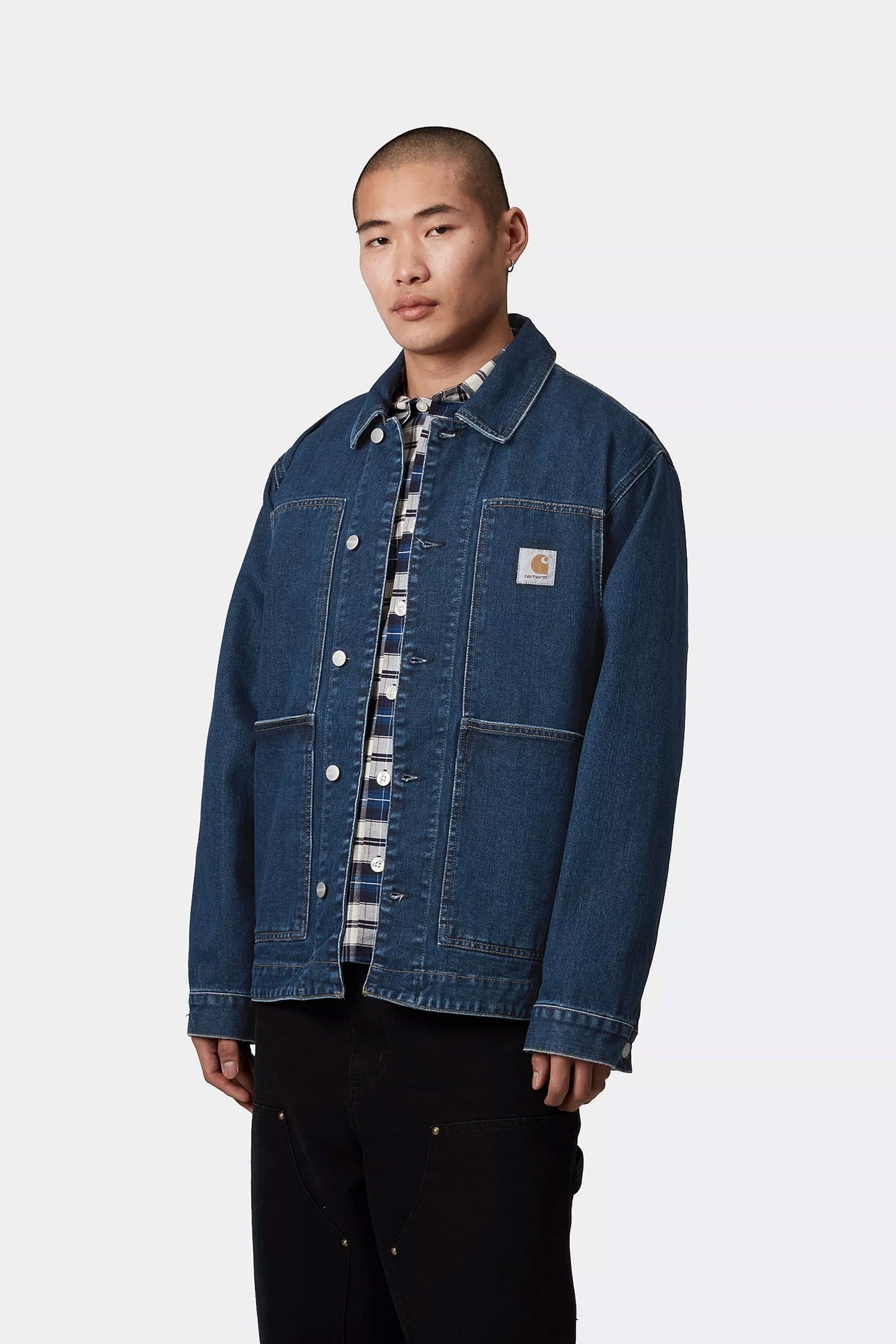 Pukas-Surf-Shop-Jacket-Man-Carhartt-WIP-Stone-Washed-Blue