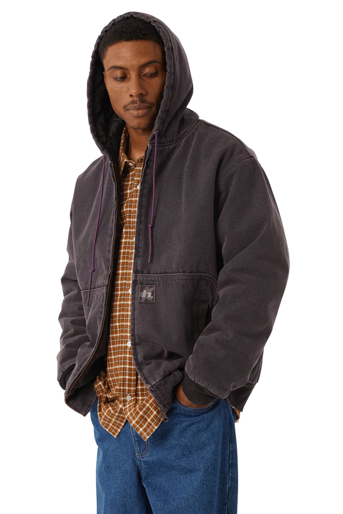 Pukas-Surf-Shop-Jacket-Man-Huf-Boulder-Work-Raisin