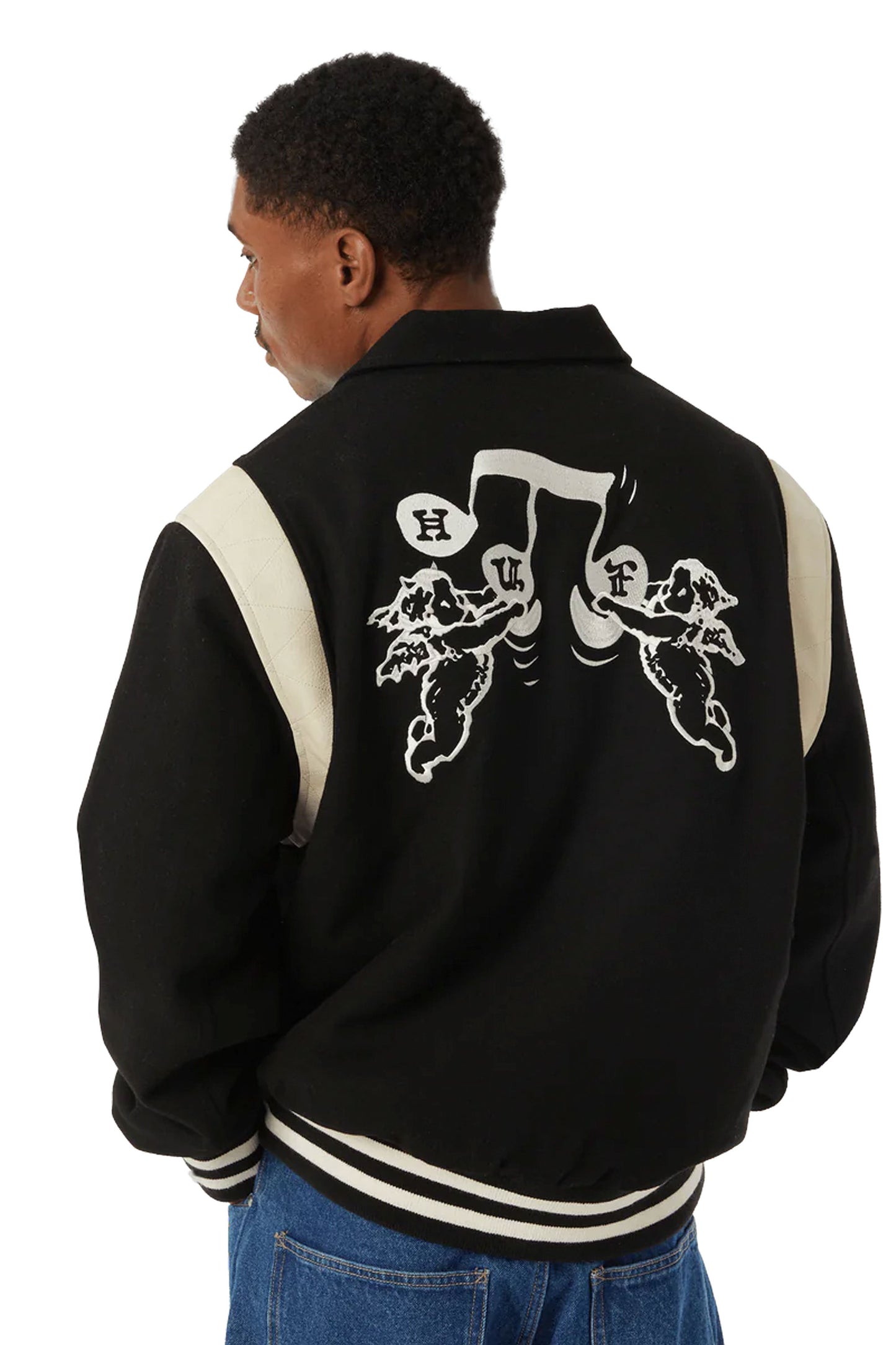 Pukas-Surf-Shop-Jacket-Man-Huf-Song-Varsity-Black