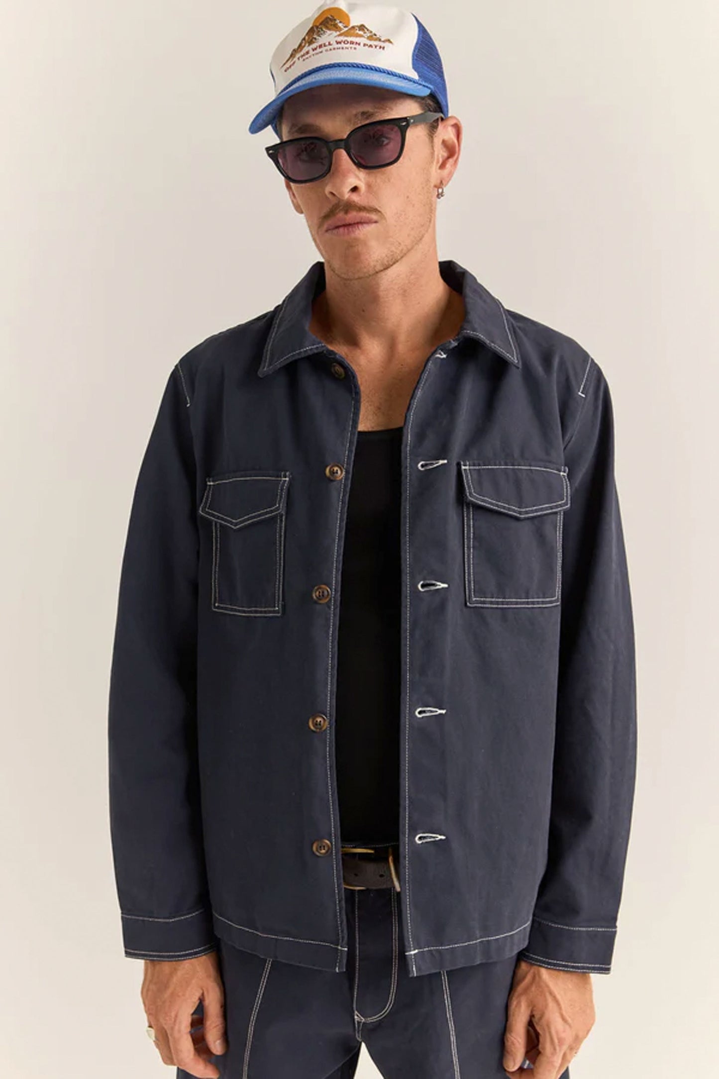 Pukas-Surf-Shop-Jacket-Man-Rhythm-Canvas-Overshirt-Indigo