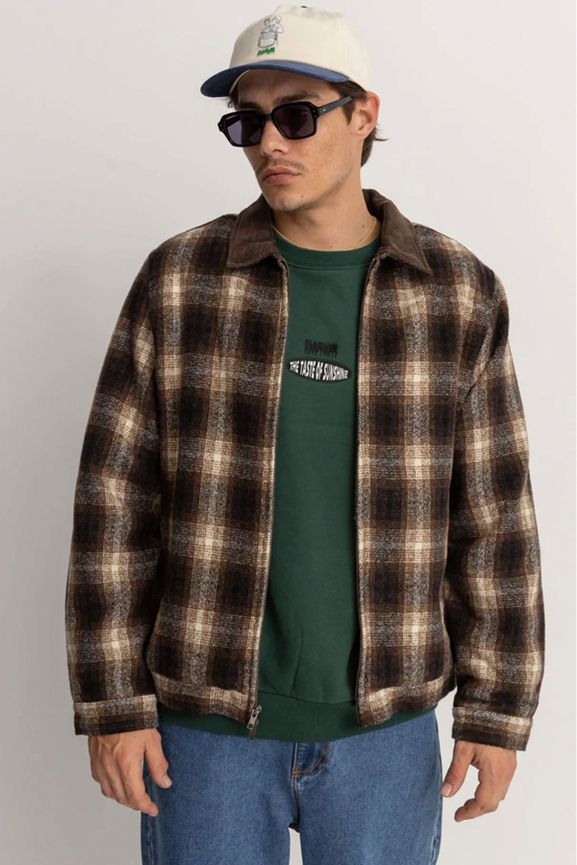 Men’s INC Checkered Palm top Tree Jacket