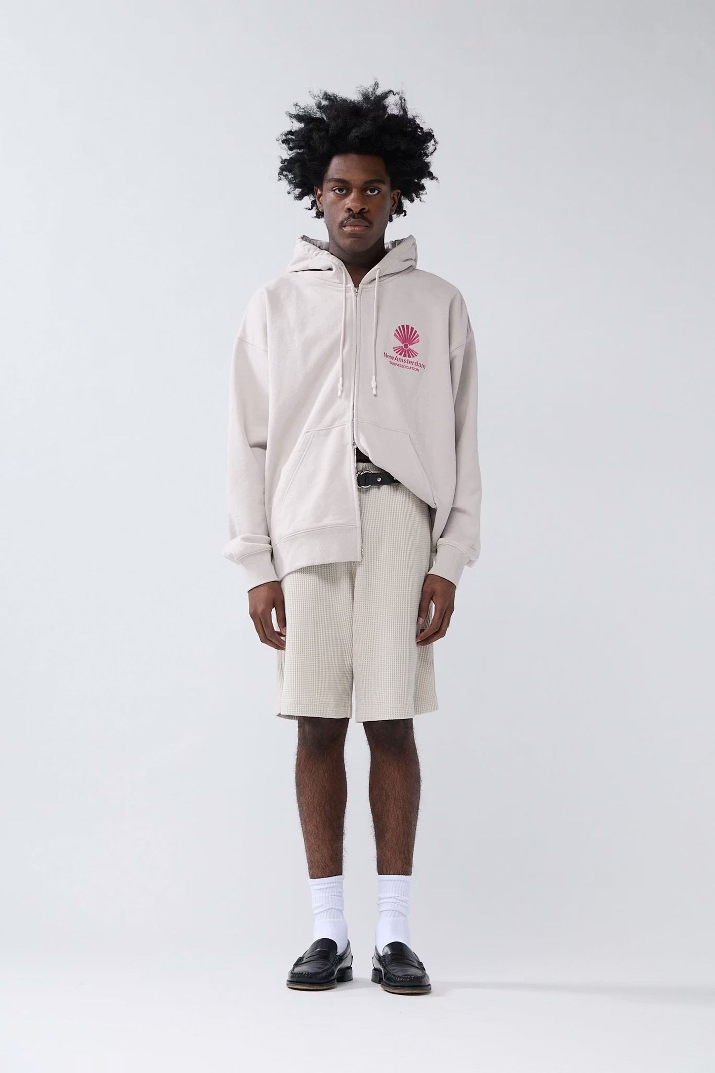 Pukas-Surf-Shop-Jacket-New-Amsterdam-Logo-Hoodie-Pebble-Magenta