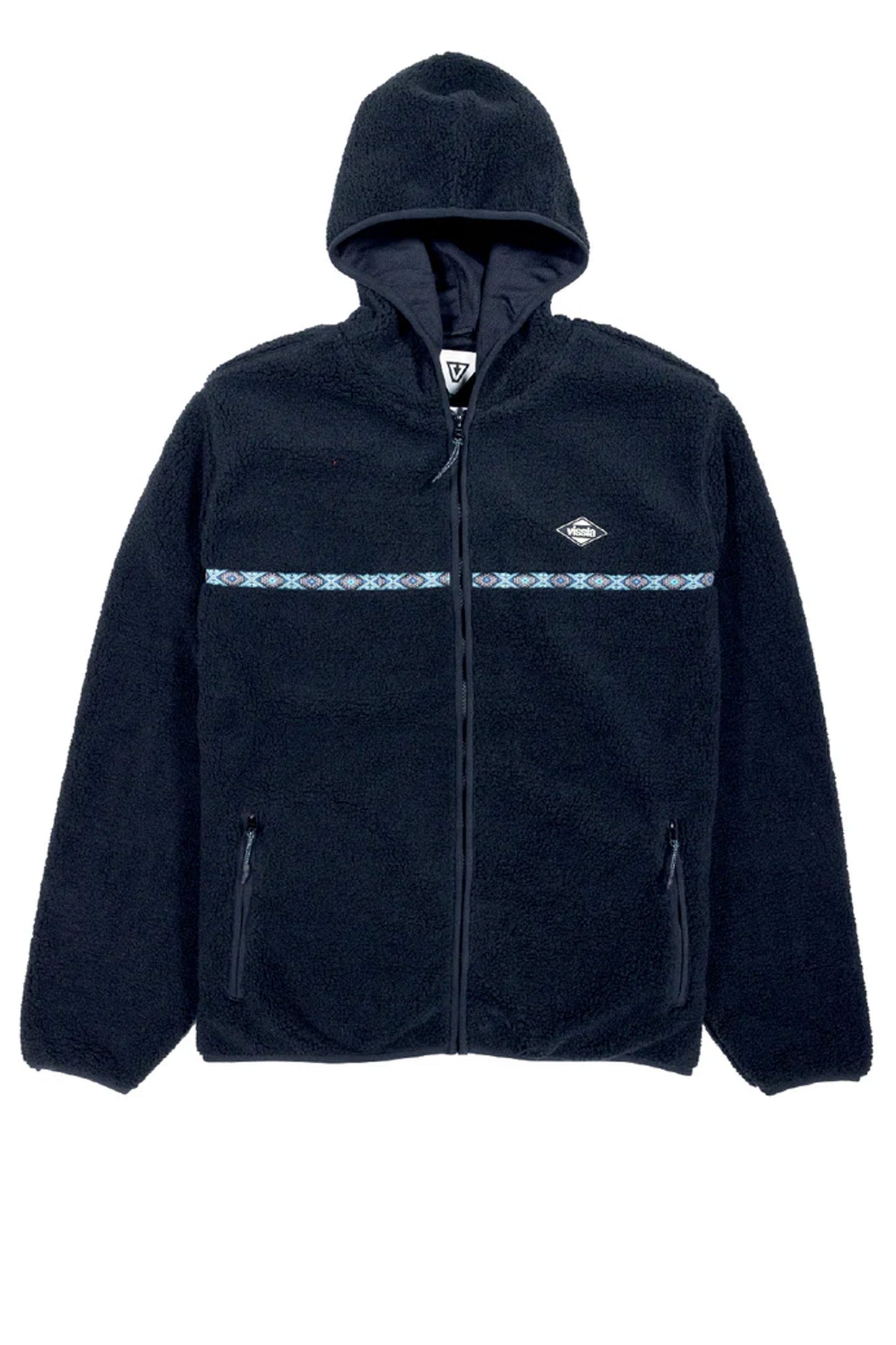Vissla Pukas Surf Shop Legall Sherpa Zip Hoodie black recycled fleece