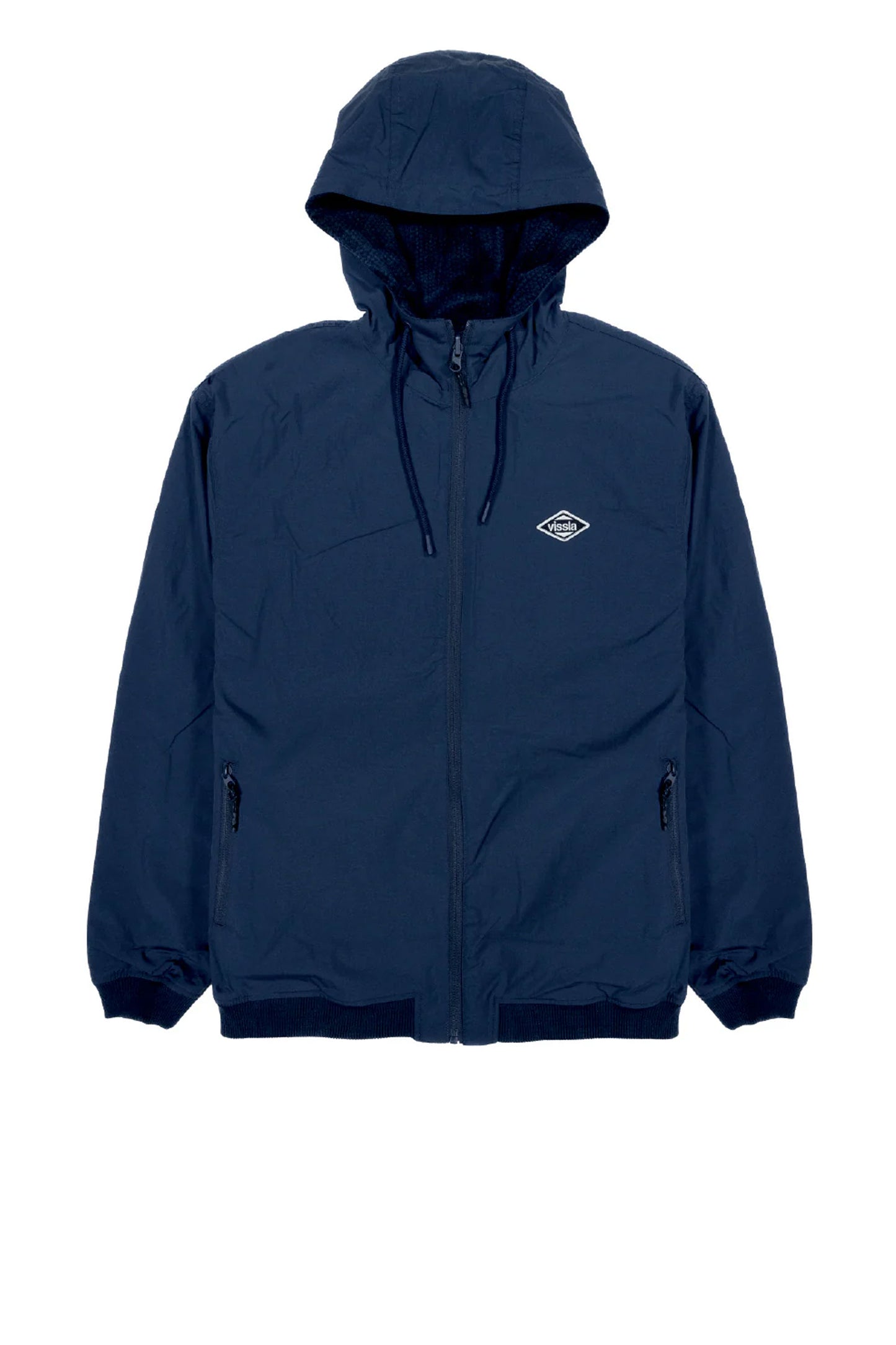 Vissla Pukas Surf Shop Sequoia Reversible Eco Jacket Dark Naval dual side nylon fleece