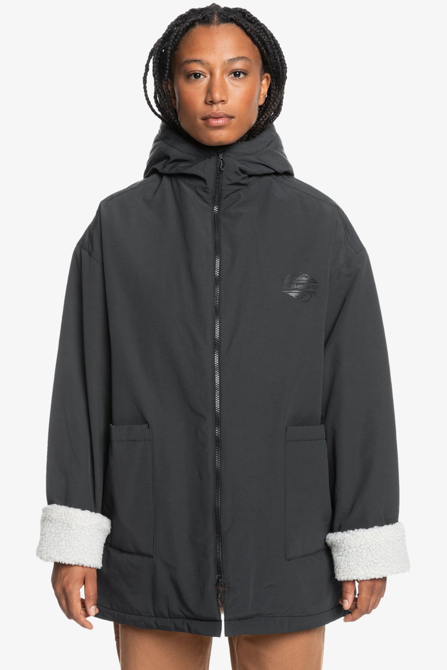 Pukas-Surf-Shop-Jacket-Woman-Quiksilver-Parka-Black