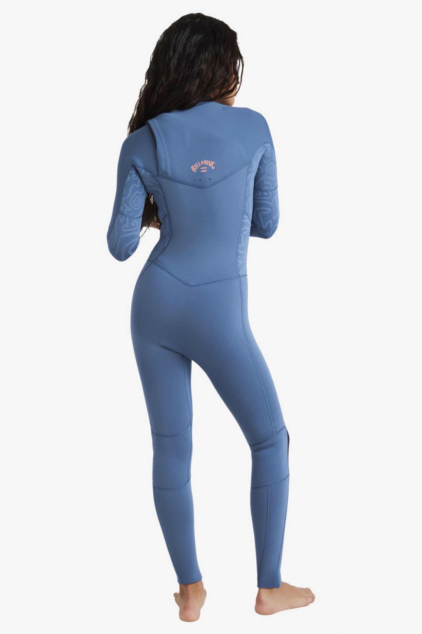 Pukas Surf Shop Junior Wetsuit Billabong Synergy Natural 4/3mm Chest Zip Tidal Blue