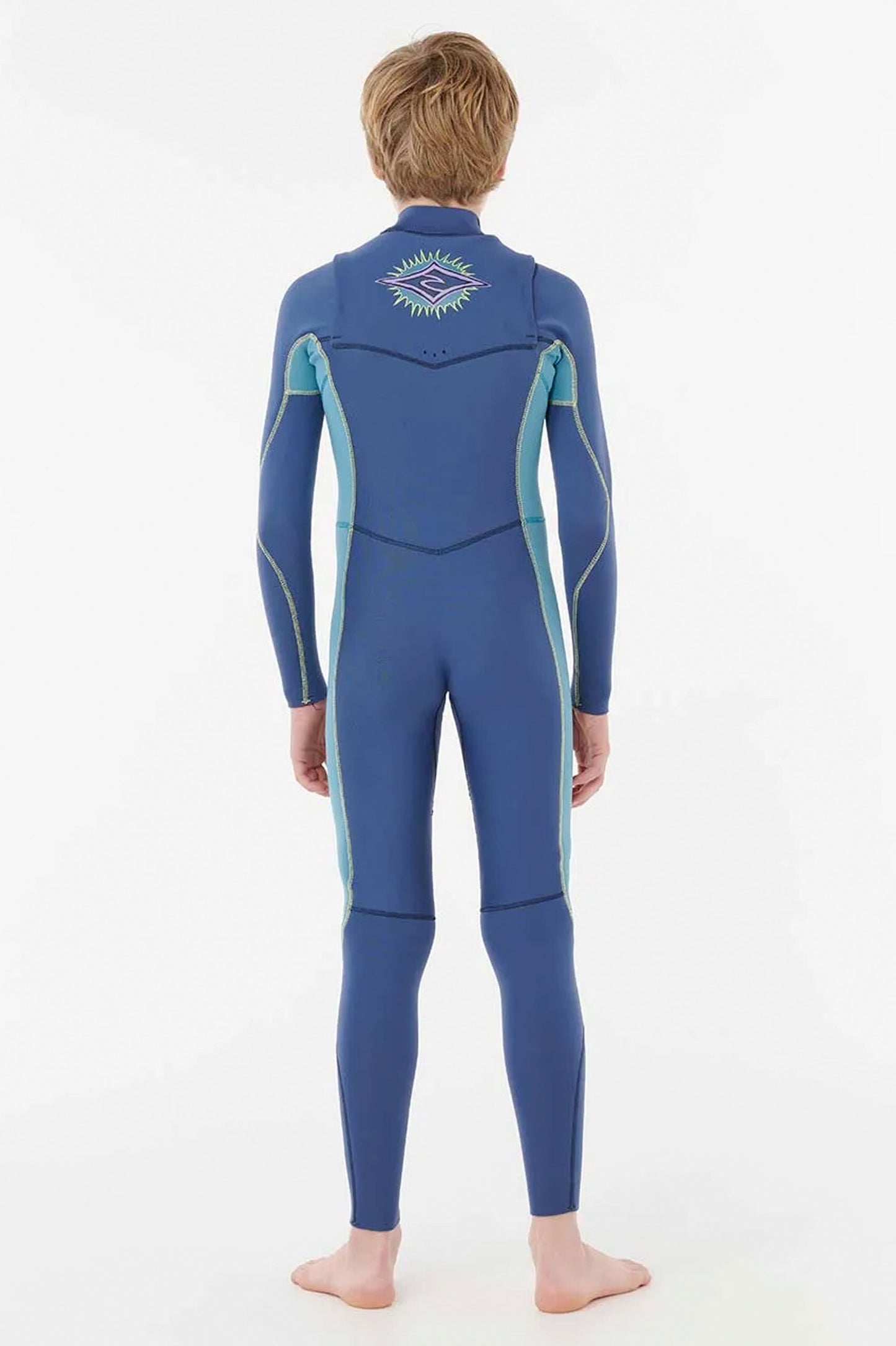 Pukas Surf Shop Junior Wetsuit Ripcurl Dawn Patrol 4/3mm Chest Zip Light Navy