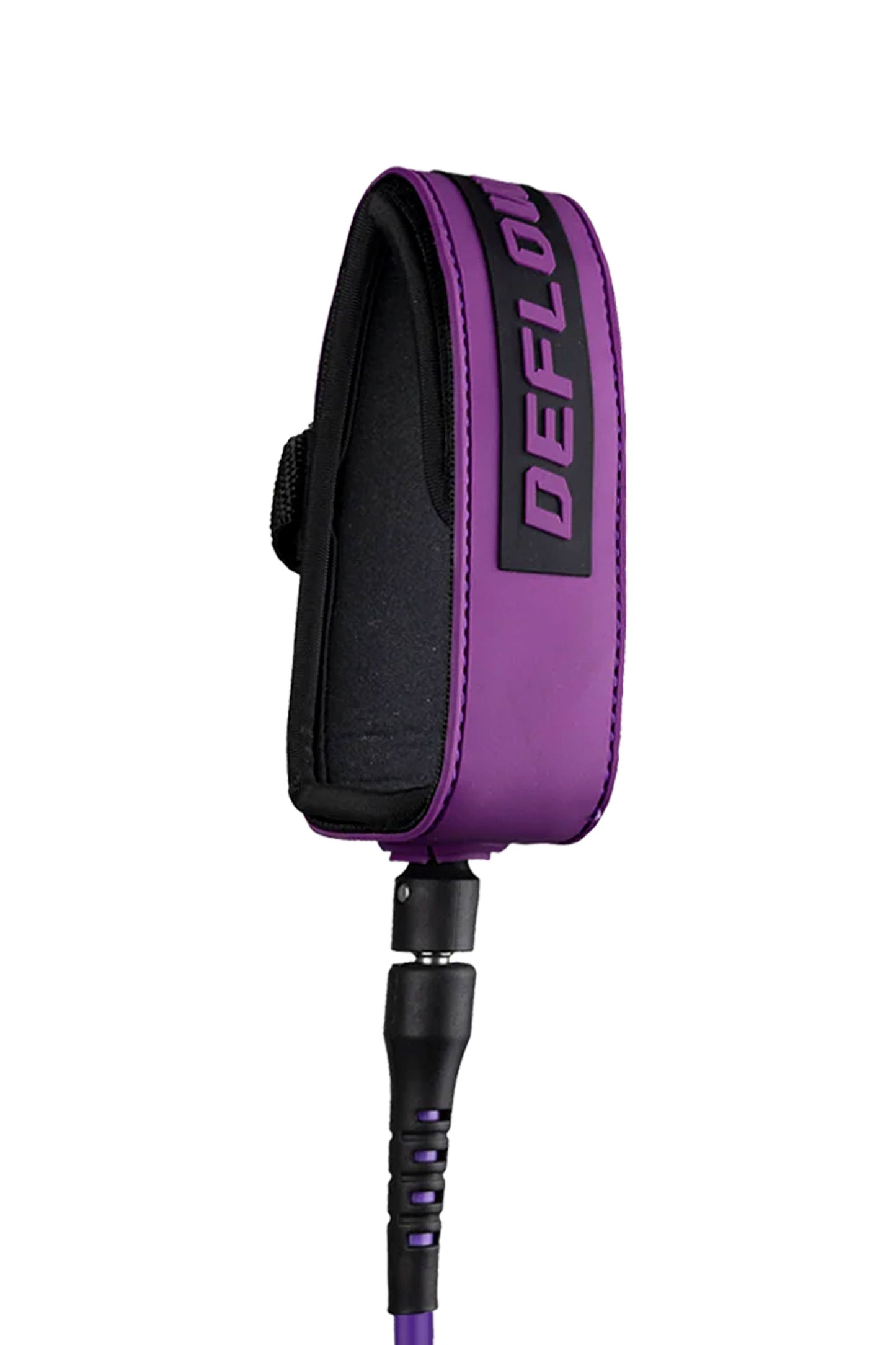 Deflow Core Range Comp 6’ Violet leash front view with purple cuff