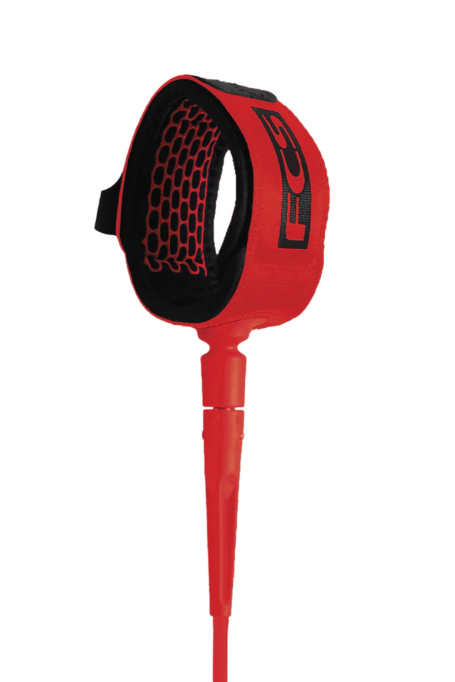 FCS Code Red competition surf leash close-up on cuff