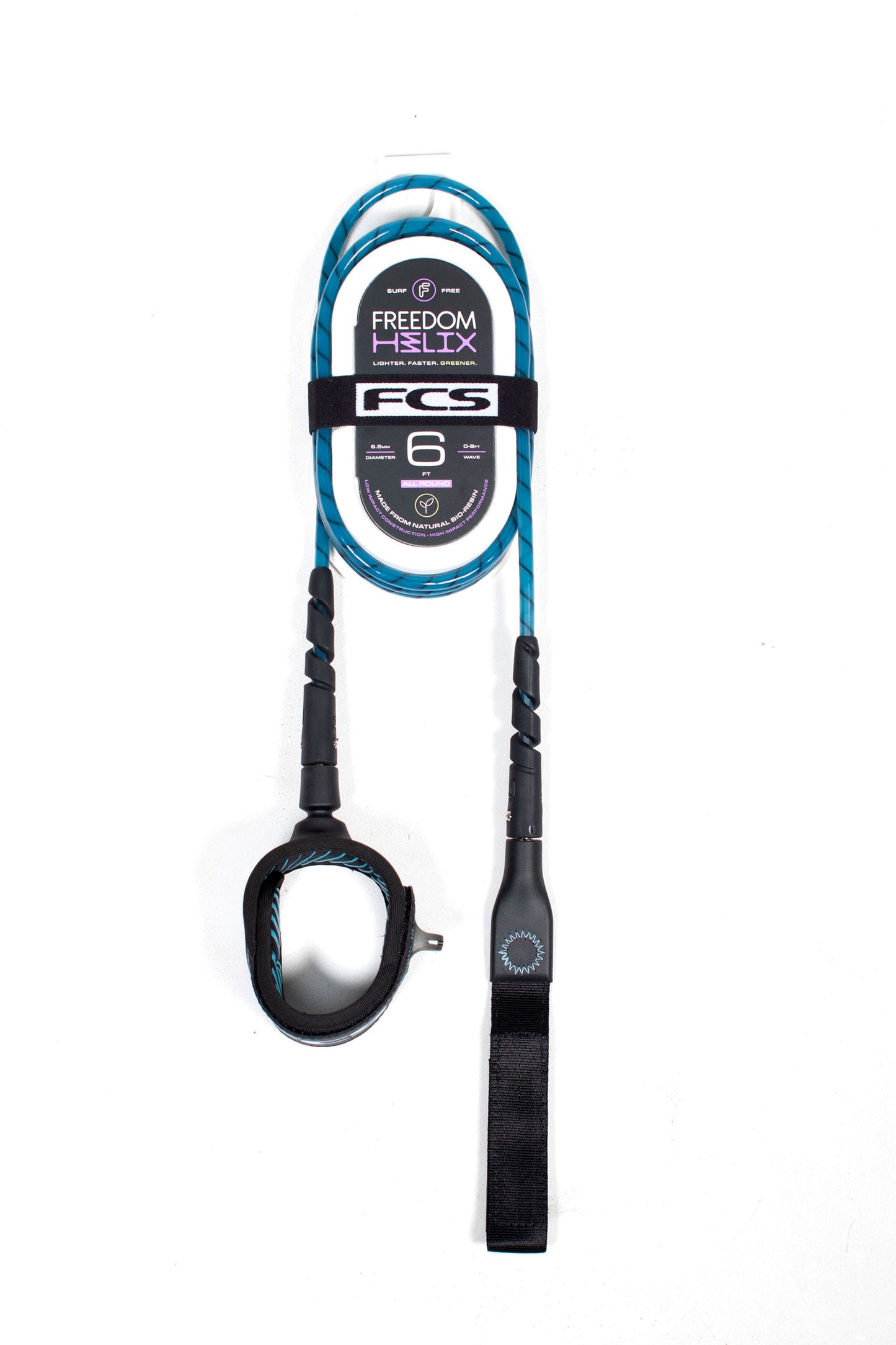 Pukas Surf Shop Leash FCS Freedom Helix 6 Tranquil Blue