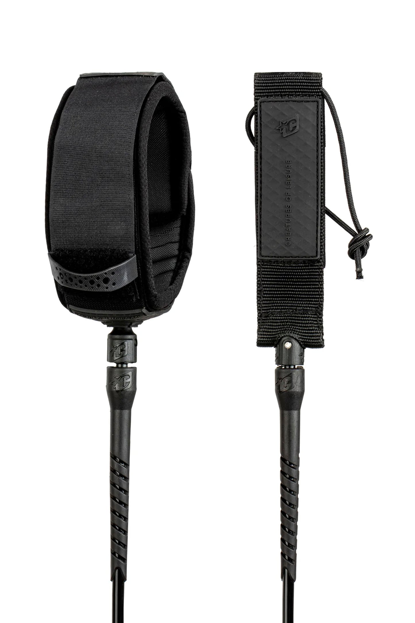 Full view of Creatures Reliance Longboard Knee 9ft leash for small to medium waves