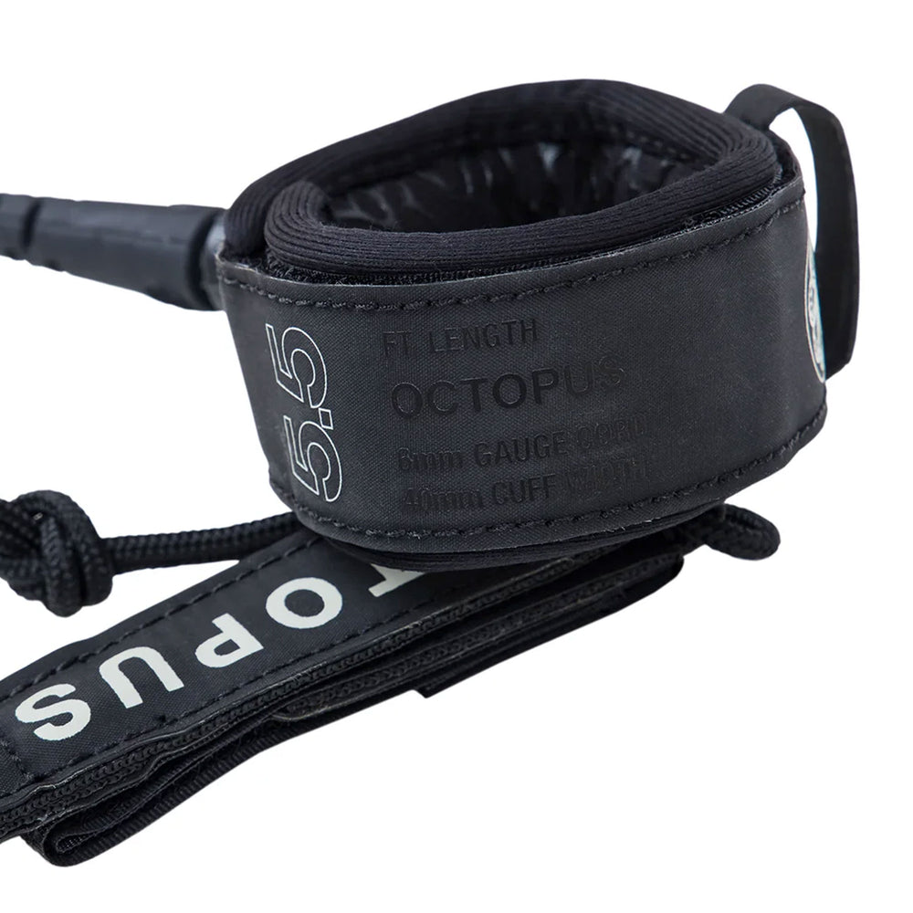 Pukas-Surf-Shop-Leash-Octopus-Mission-Cotrol-5.5-Black