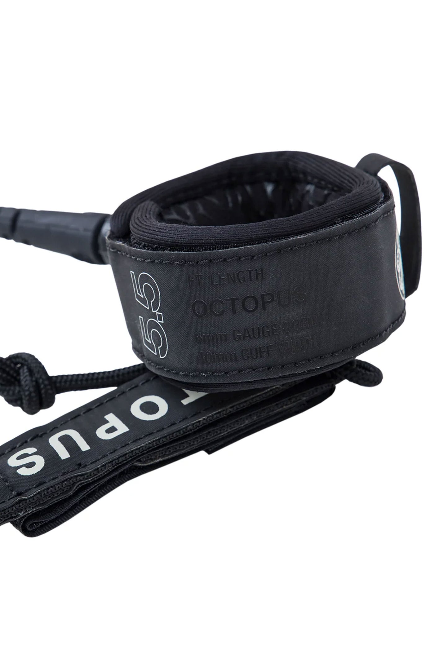 Pukas-Surf-Shop-Leash-Octopus-Mission-Cotrol-5.5-Black