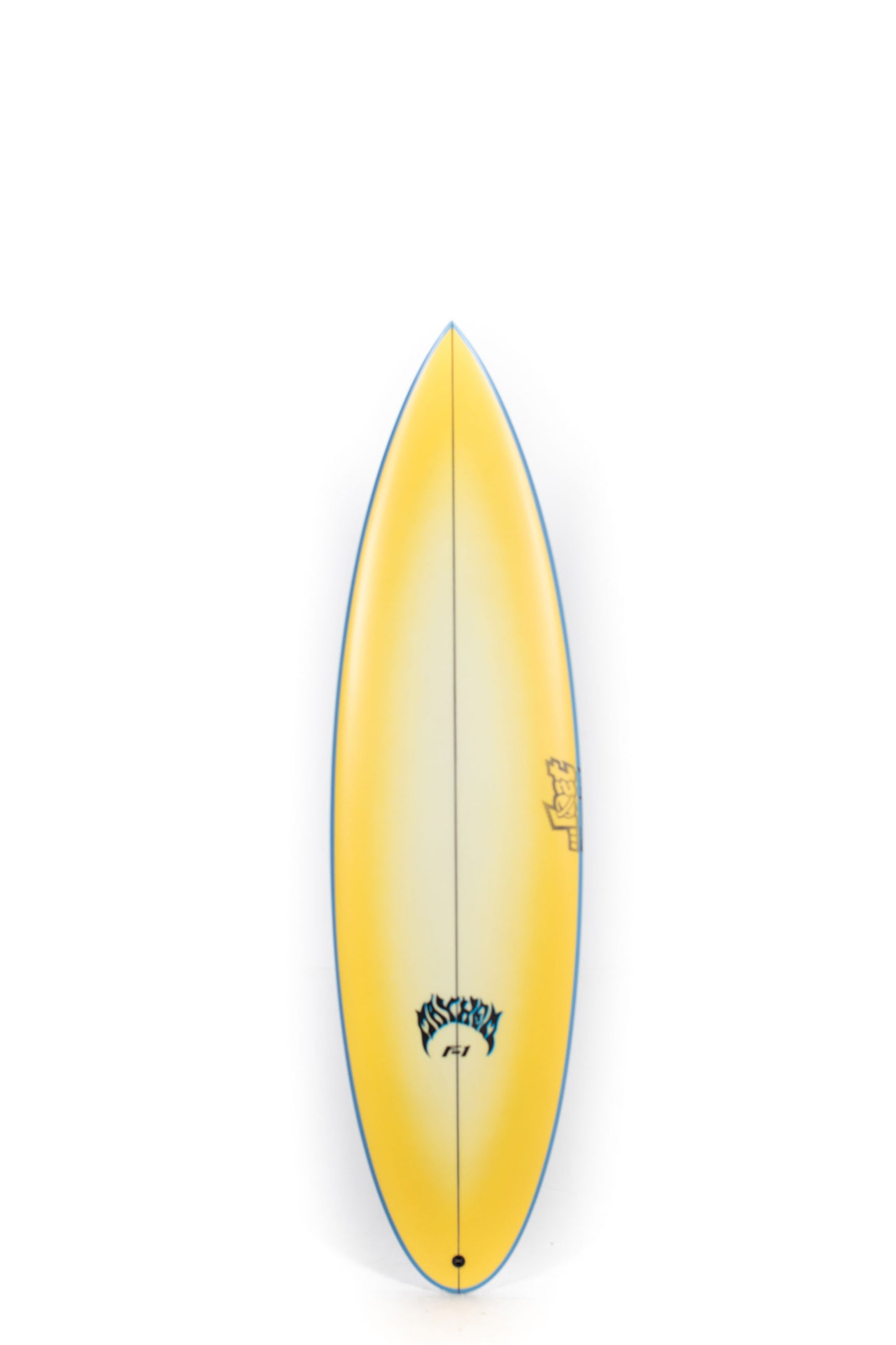 Yellow, white and blue Lost Surfboard F1 size 6'3" at Pukas Surf Shop - 1