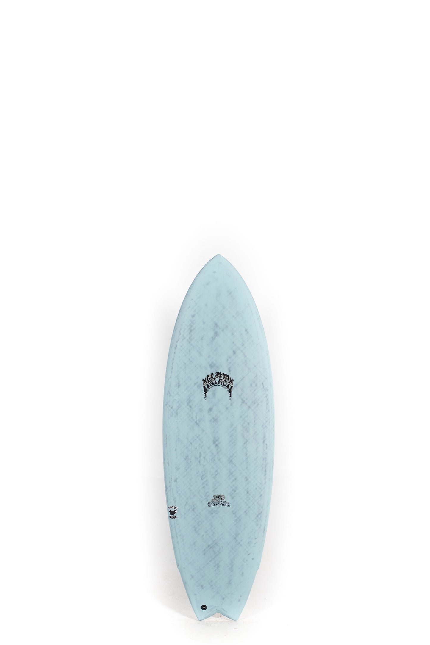 White Lost Surfboard Pisces size 5'4" on a white background by Pukas Surf Shop