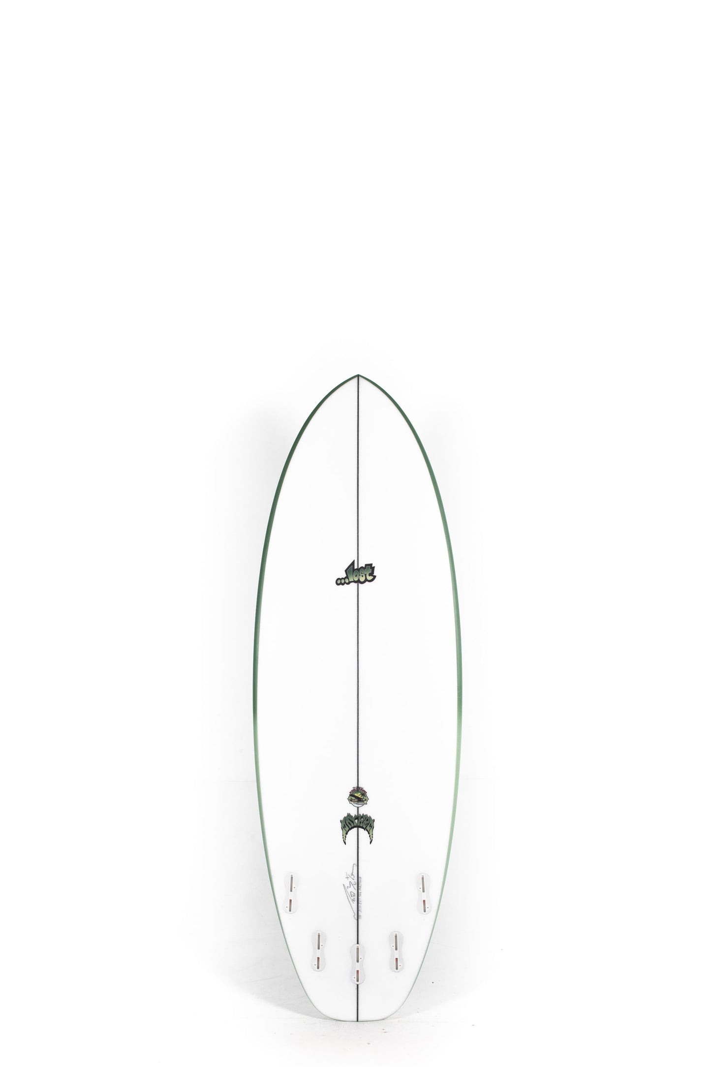 White Lost Surfboard Puddle Jumper size 5'8" at Pukas Surf Shop -2