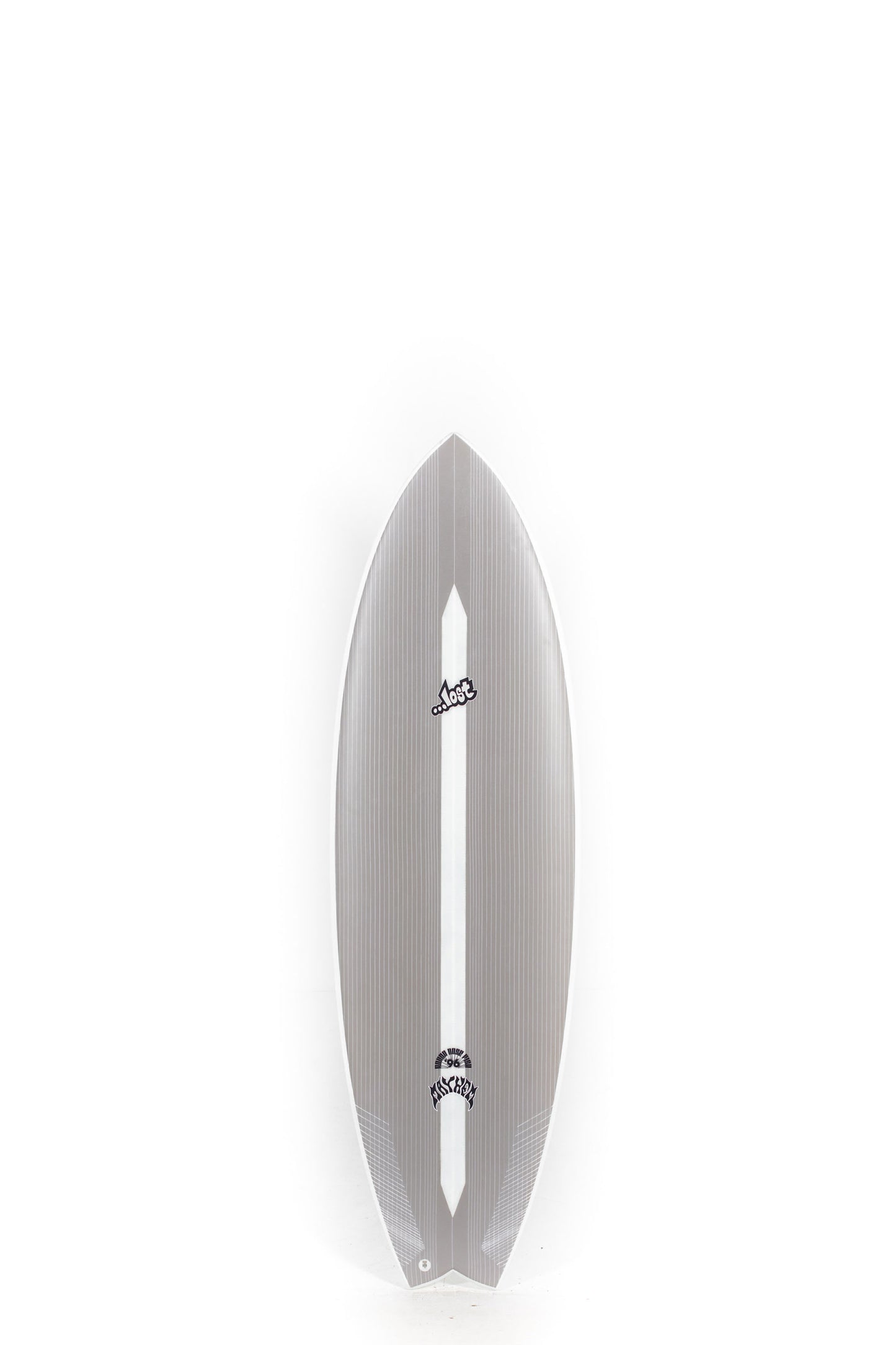 Gray Lost Surfboard RNF 96 in Light Speed II technology at Pukas Surf Shop