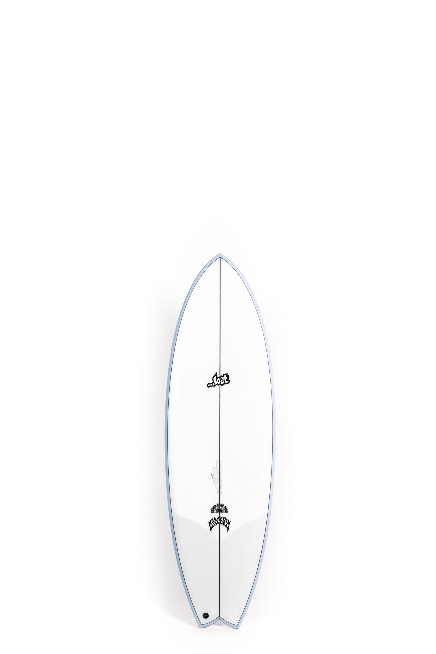 White and lilac Lost Surfboard RNF 96 size 5'5" at Pukas surf Shop