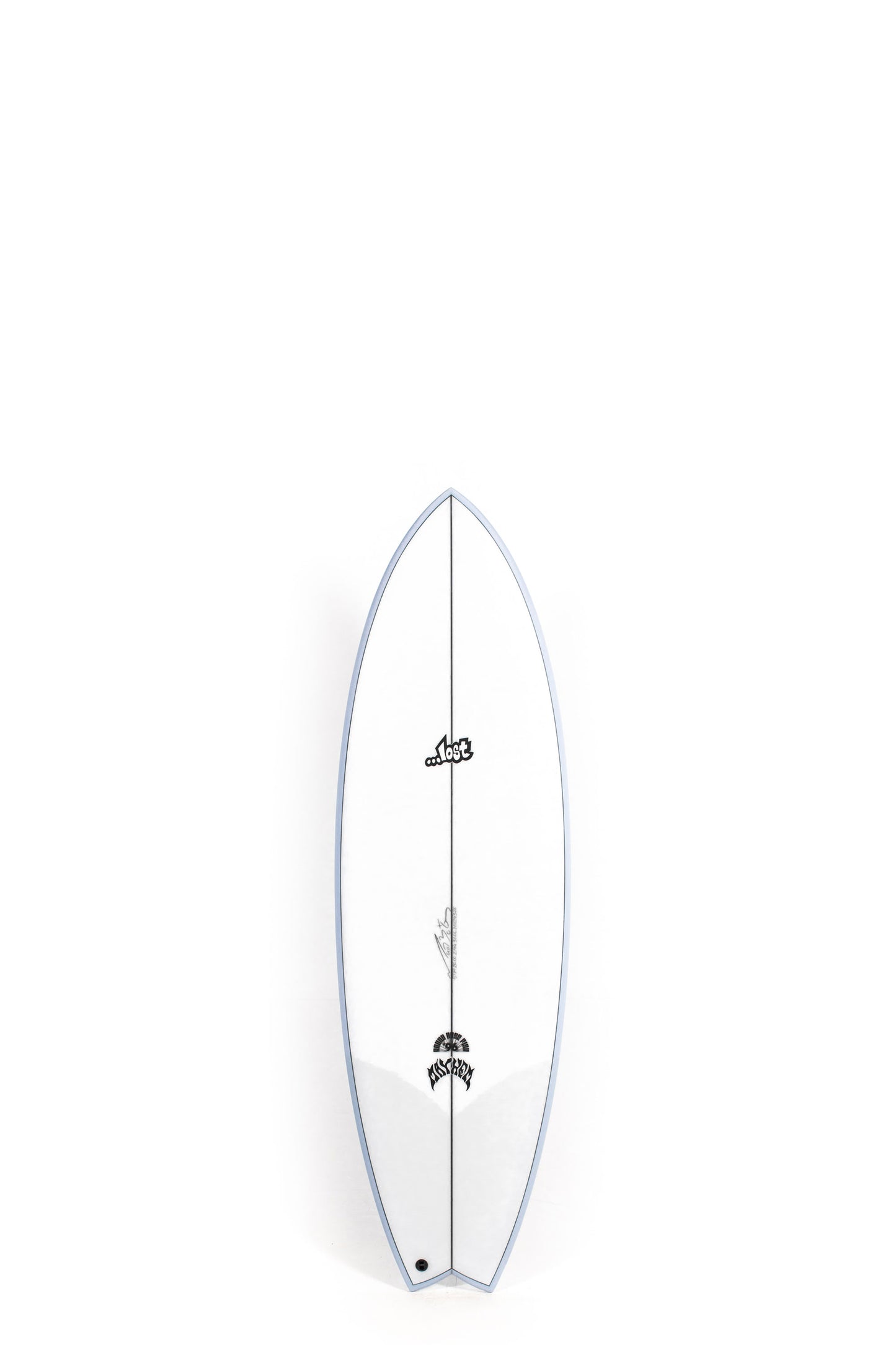 White and lilac Lost Surfboard RNF 96 size 5'7" at Pukas Surf Shop