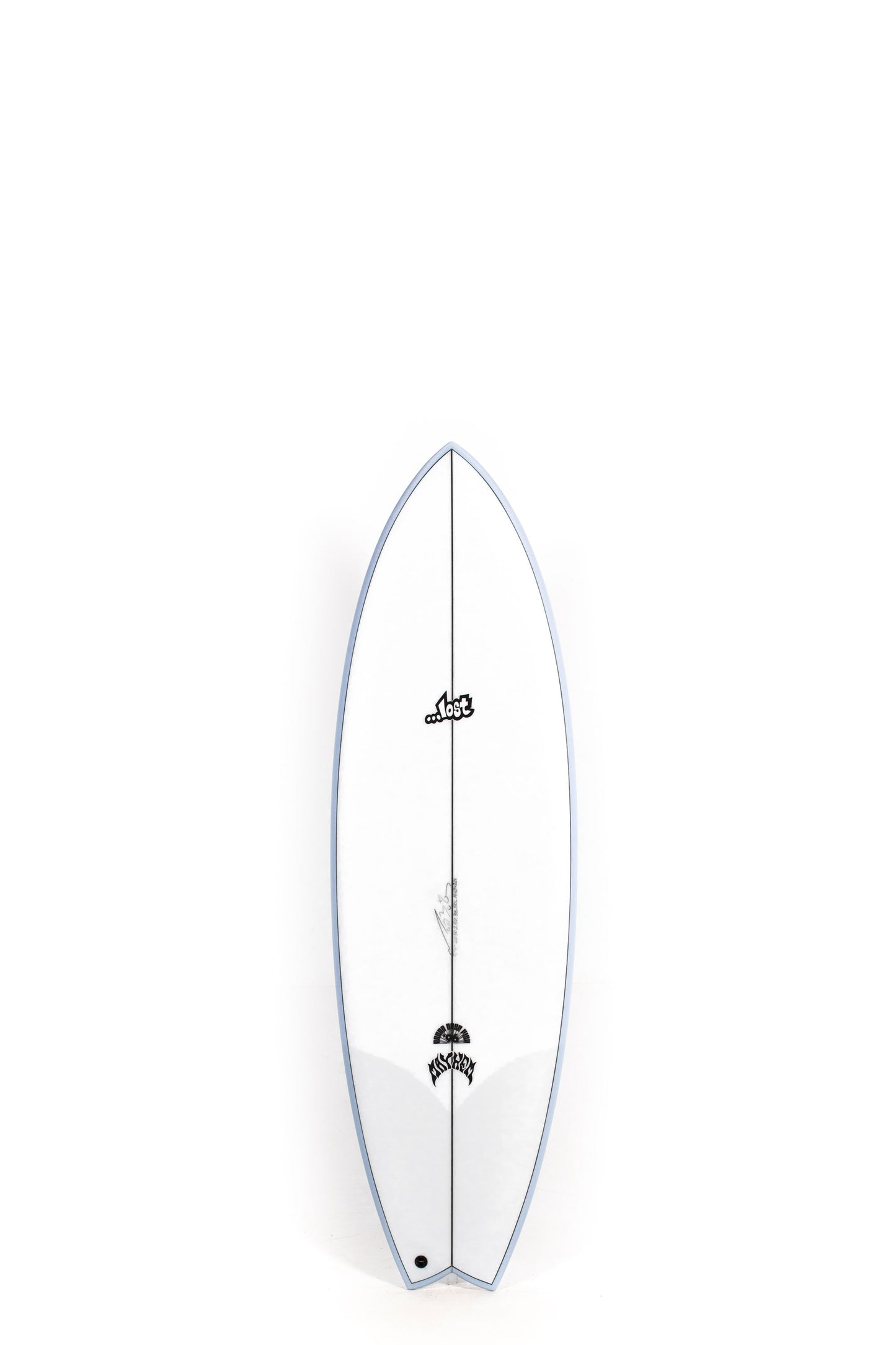 White and lilac Lost Surfboard RNF 96 size 5'9" at Pukas Surf Shop